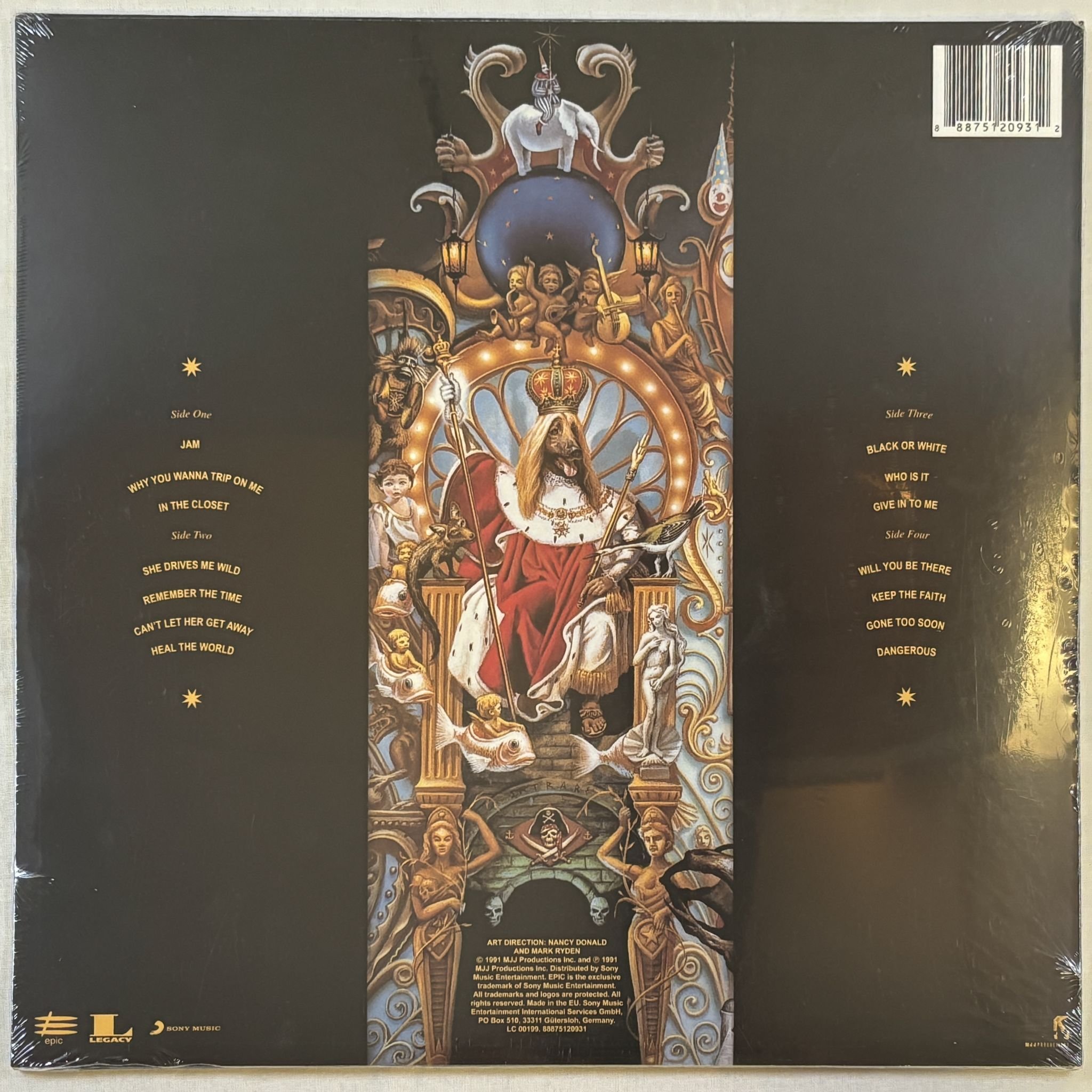 Omslagsbild för skivan MICHAEL JACKSON Dangerous 2xLP Epic – 88875120931