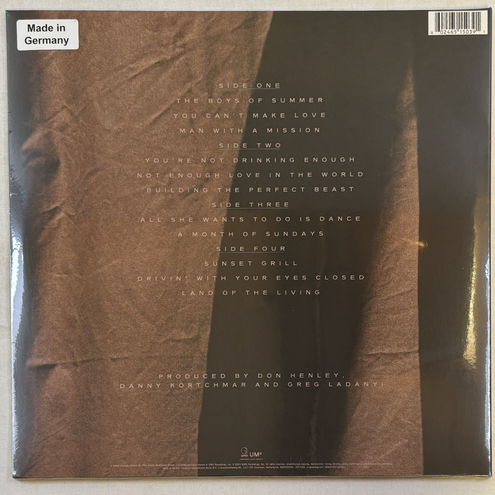 Omslagsbild för skivan DON HENLEY Building The Perfect Beast 2xLP Geffen – 00602465150391