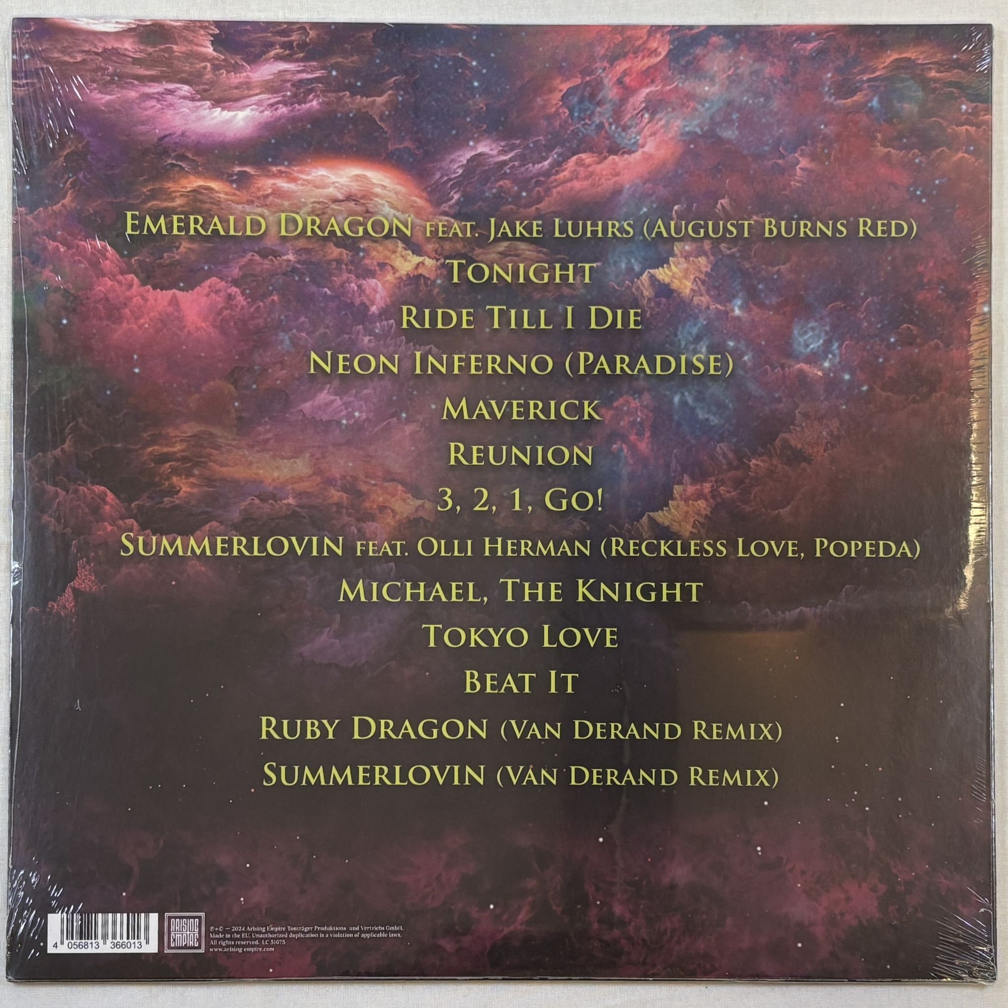 Omslagsbild för skivan ONE MORNING LEFT Neon Inferno LP- 2024 Arising Empire – 4056813366013