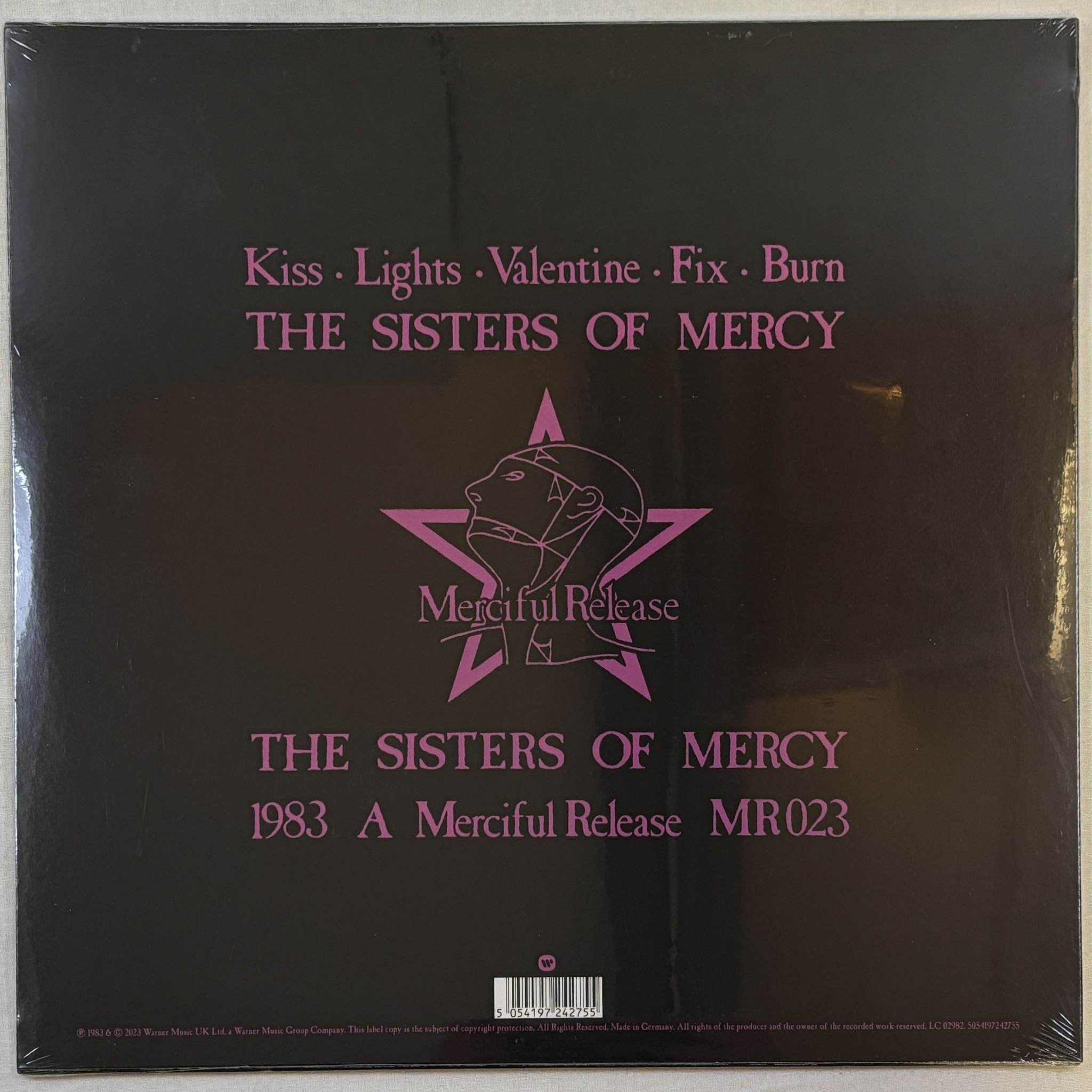 Omslagsbild för skivan THE SISTERS OF MERCY The Reptile House E.P. LP- 2023 Warner Music – 505-41972427