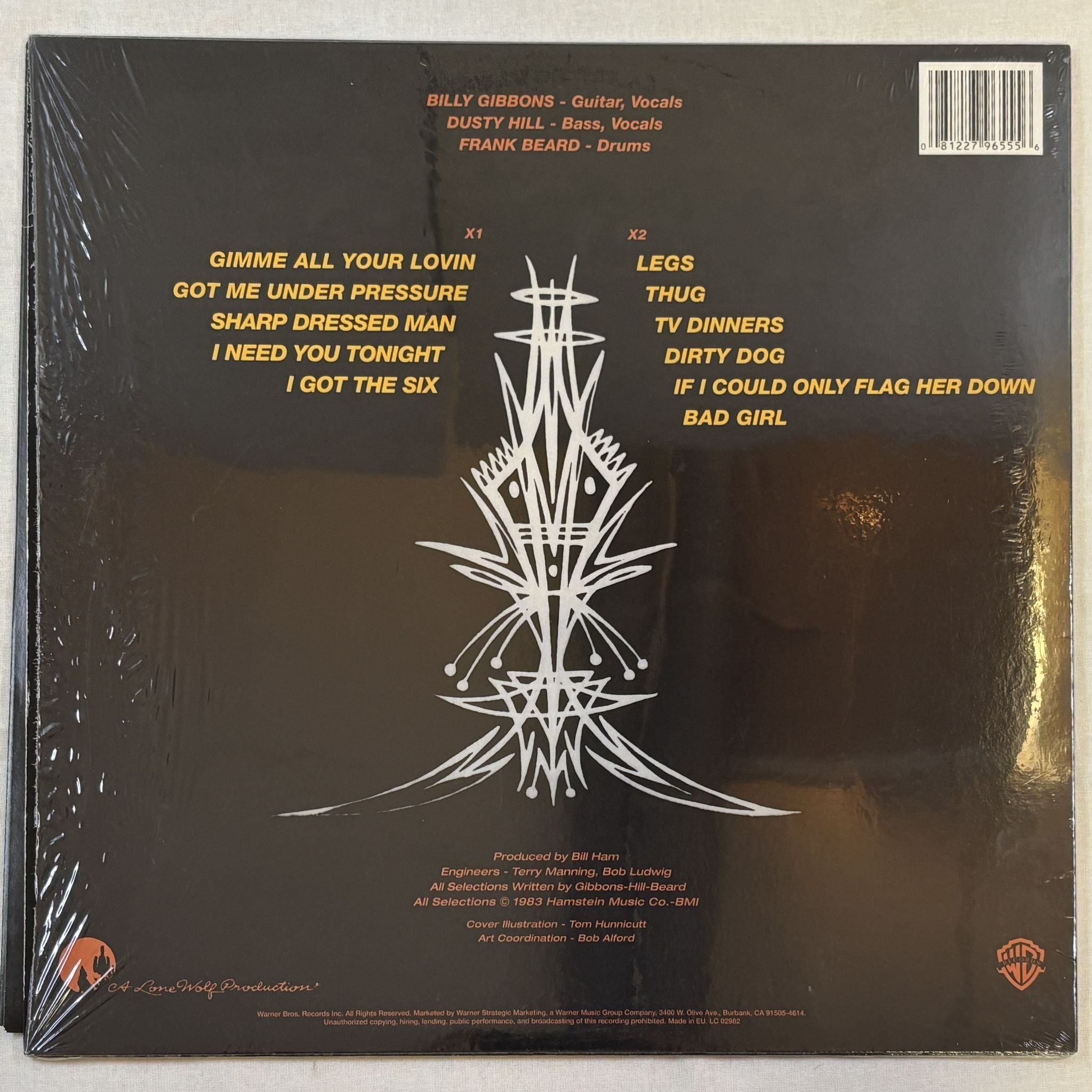 Omslagsbild för skivan ZZ Top Eliminator LP- 2019 Warner Records – 08122796555