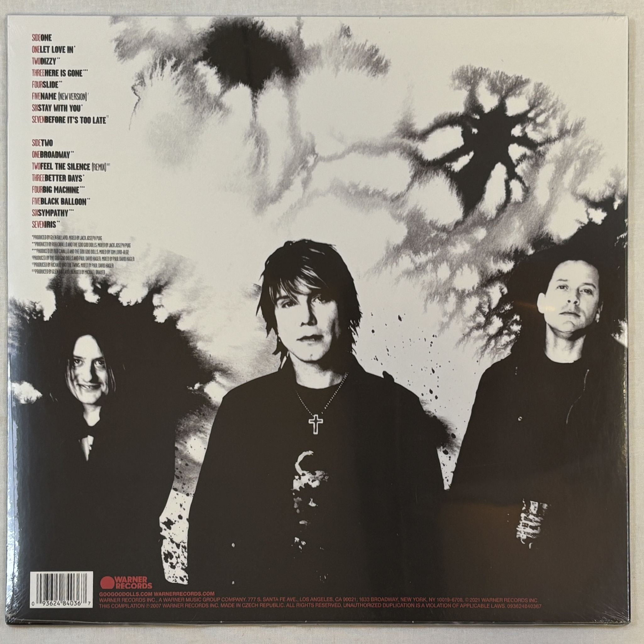 Omslagsbild för skivan THE GOO GOO DOLLS Greatest Hits Volume One The Singles LP- 2024 Warner Records –