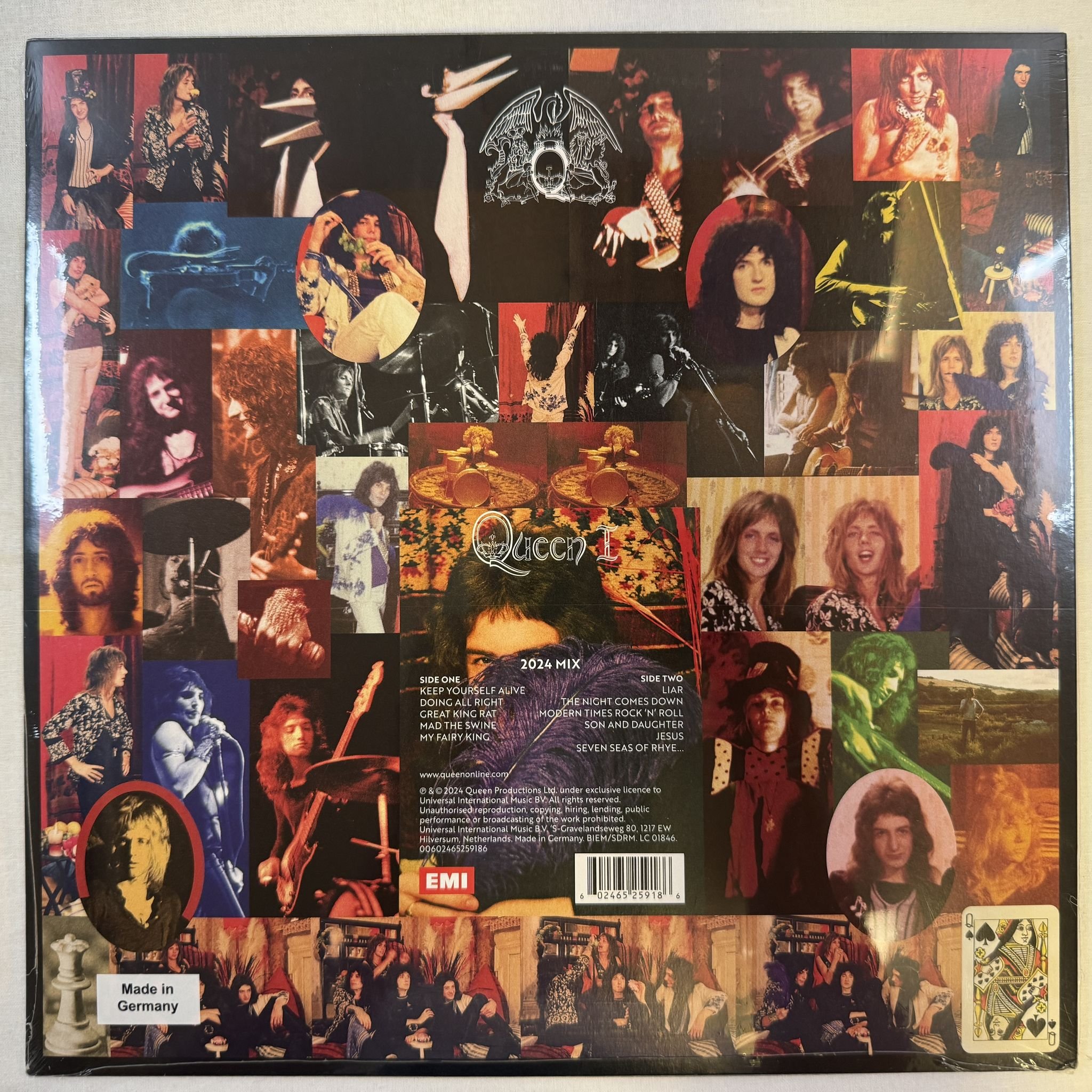 Omslagsbild för skivan QUEEN queen l LP -2024 EMI – 00602465259186