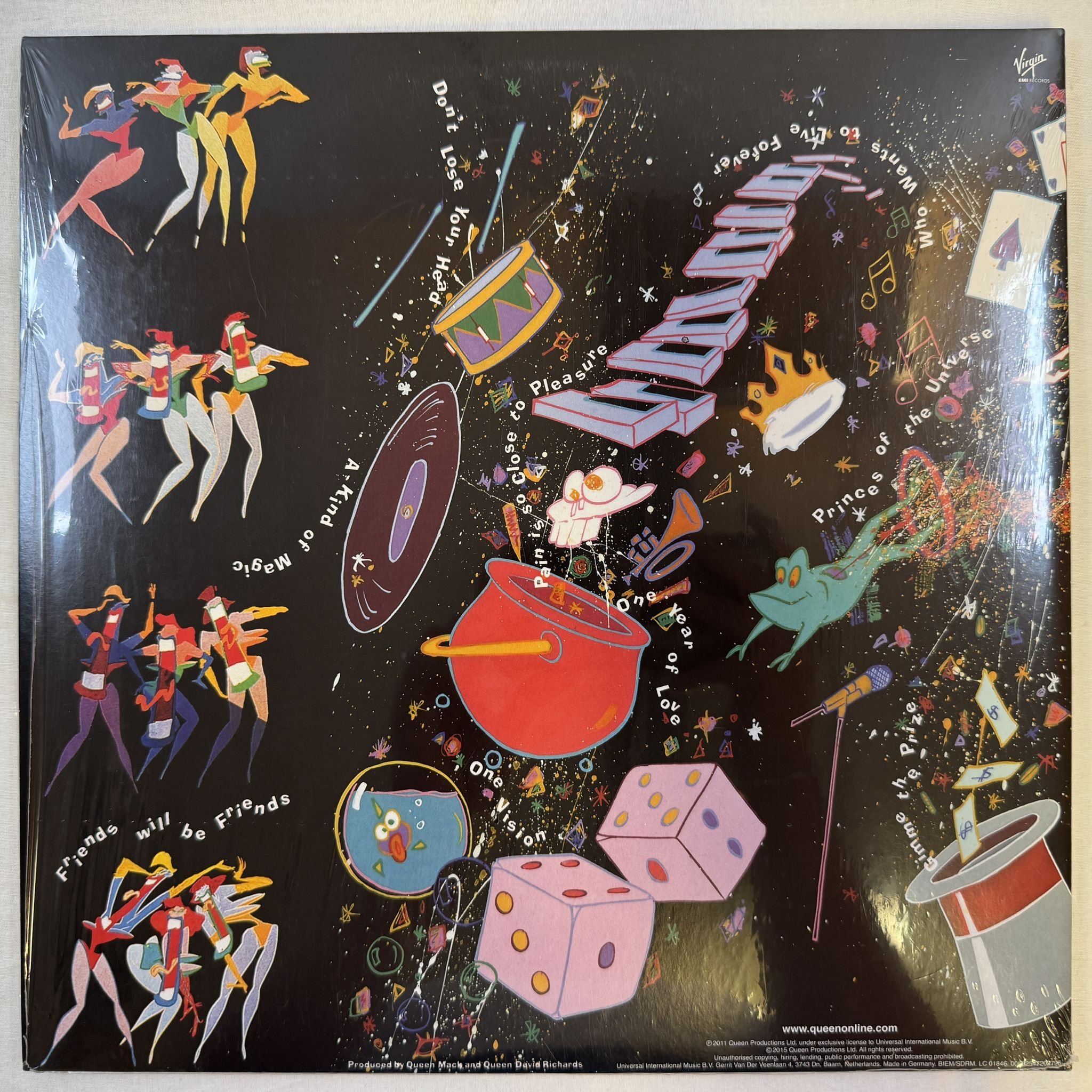 Omslagsbild för skivan QUEEN A kind of magic LP -2015 Virgin EMI Records – 00602547202796