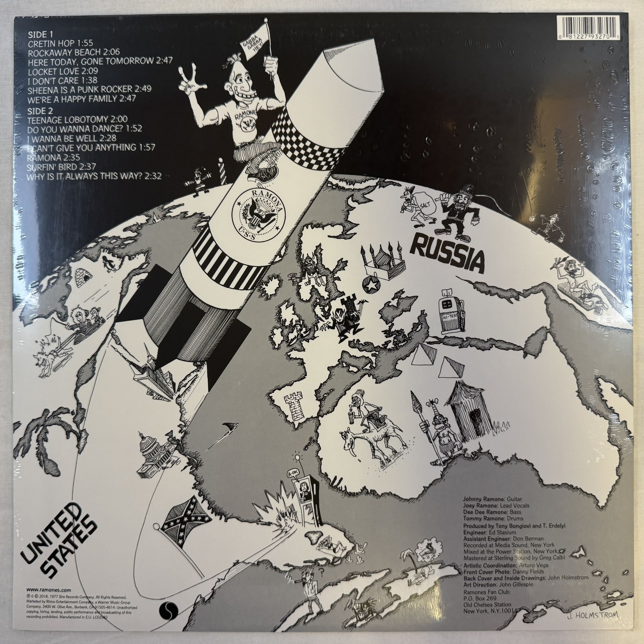 Omslagsbild för skivan RAMONES rocket to russia LP Sire – 081227932701