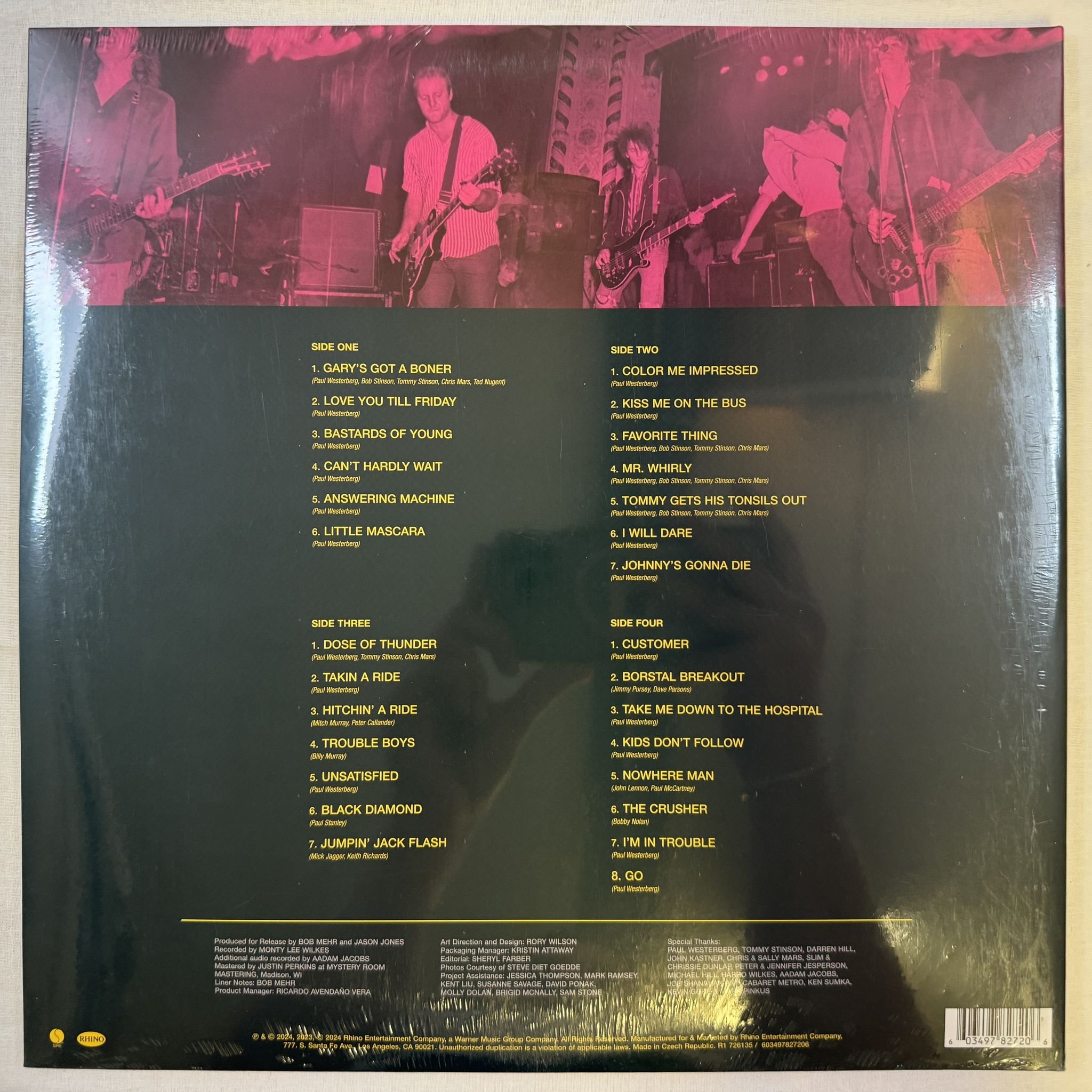 Omslagsbild för skivan THE REPLACEMENTS not ready for prime time LP -2024 Sire – R1 726135