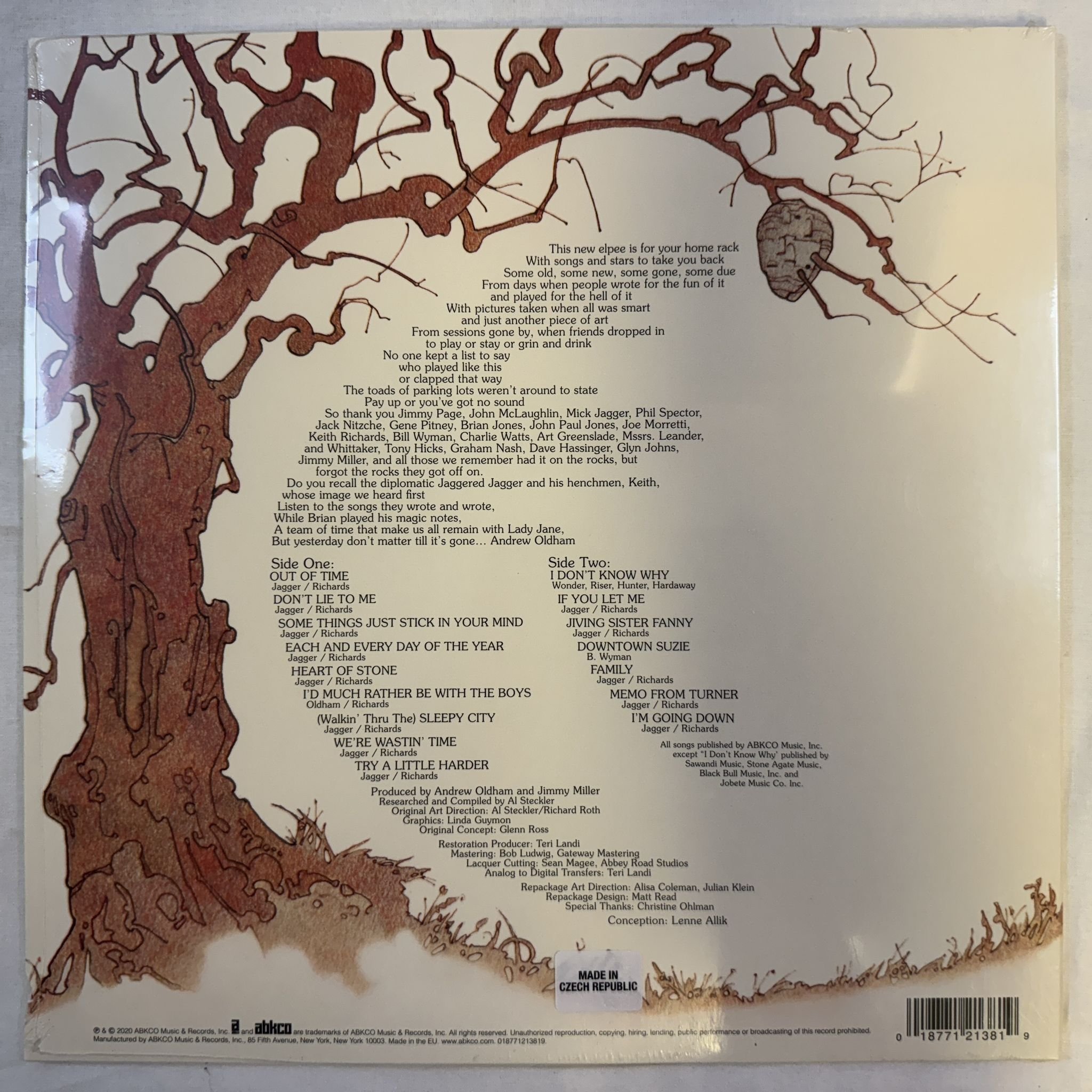 Omslagsbild för skivan THE ROLLING STONES metamorphosis LP -2023 ABKCO – 018771213819