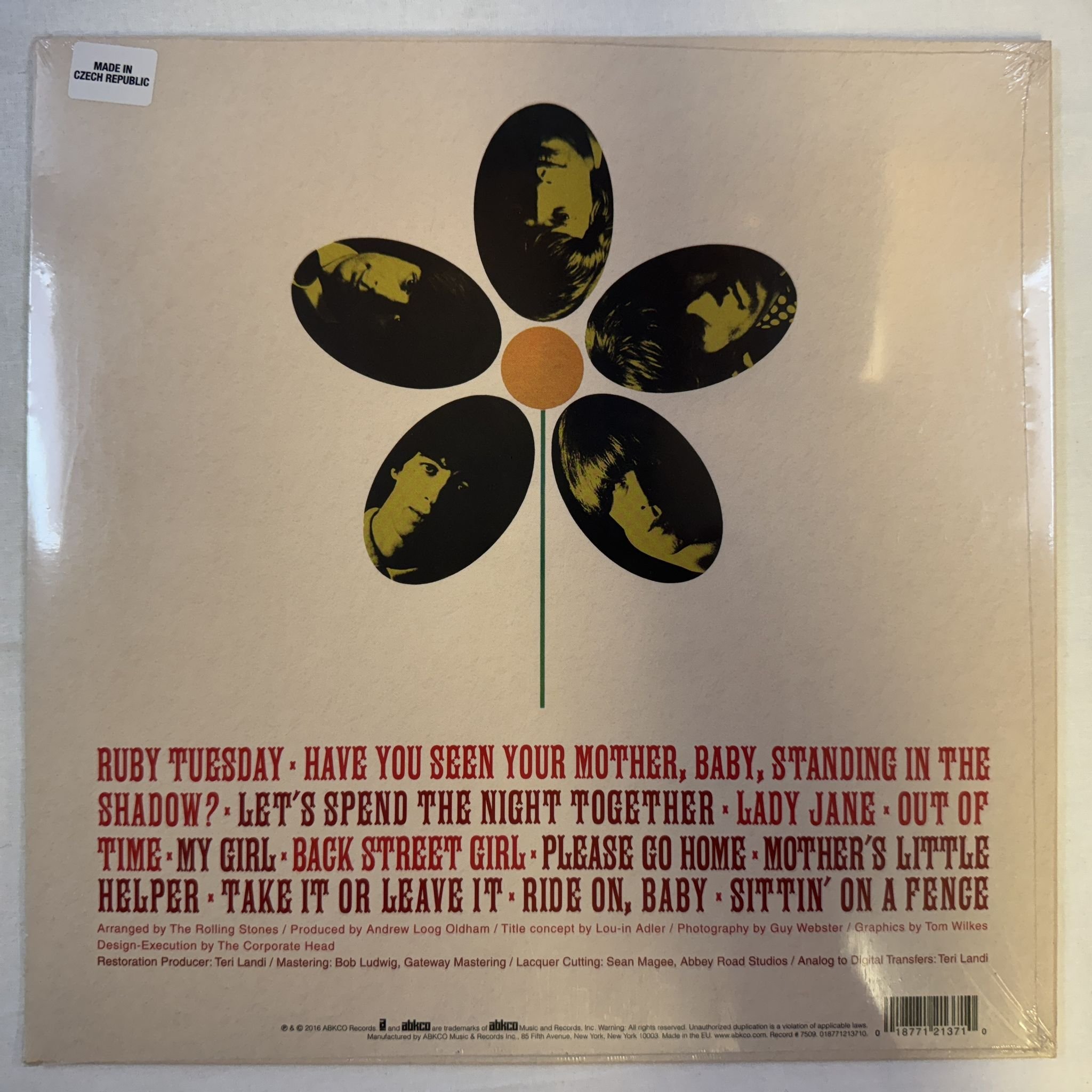 Omslagsbild för skivan THE ROLLING STONES flowers LP -2023 ABKCO – 2137-1