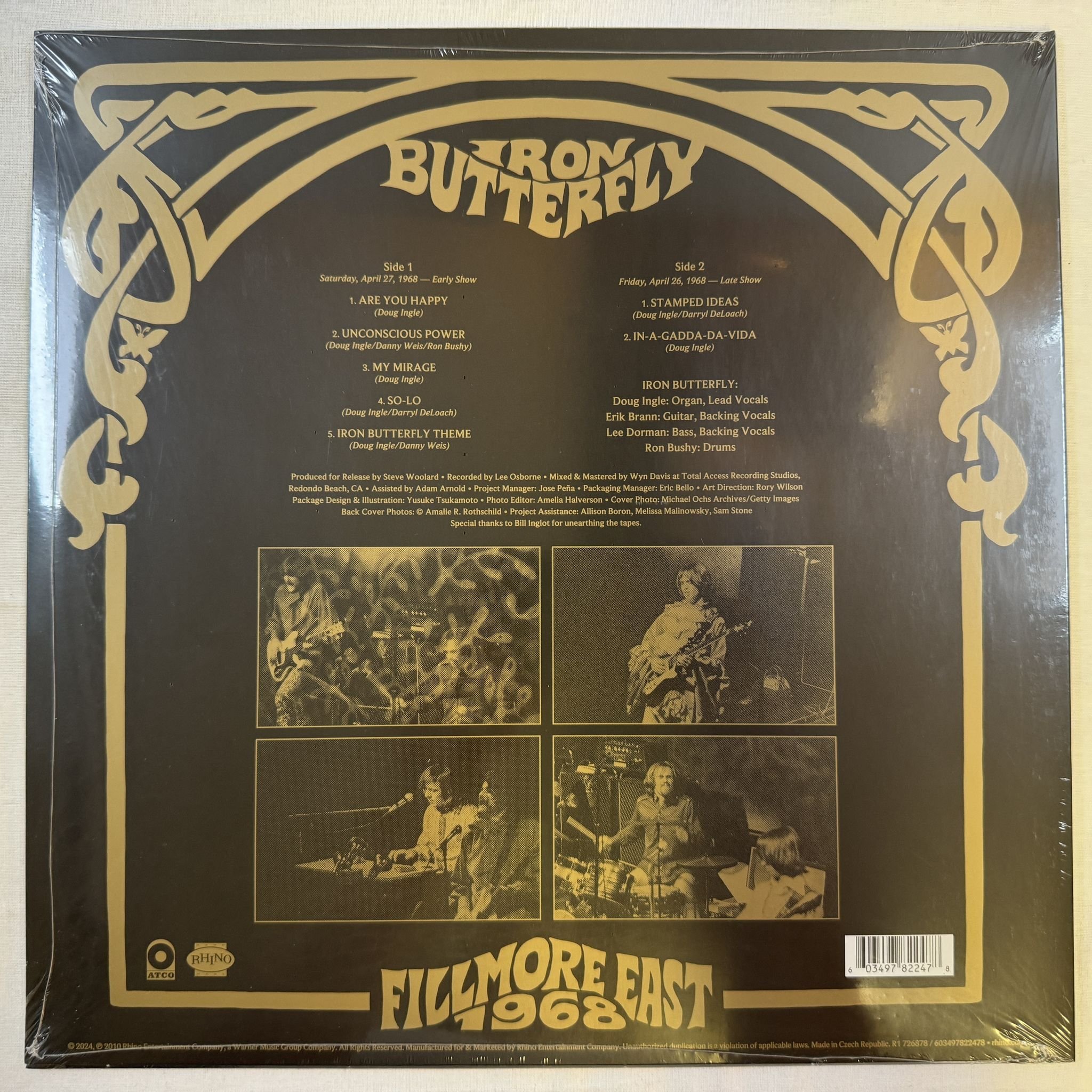 Omslagsbild för skivan IRON BUTTERFLY Fillmore east 1968 LP Rhino Handmade – R1 726878
