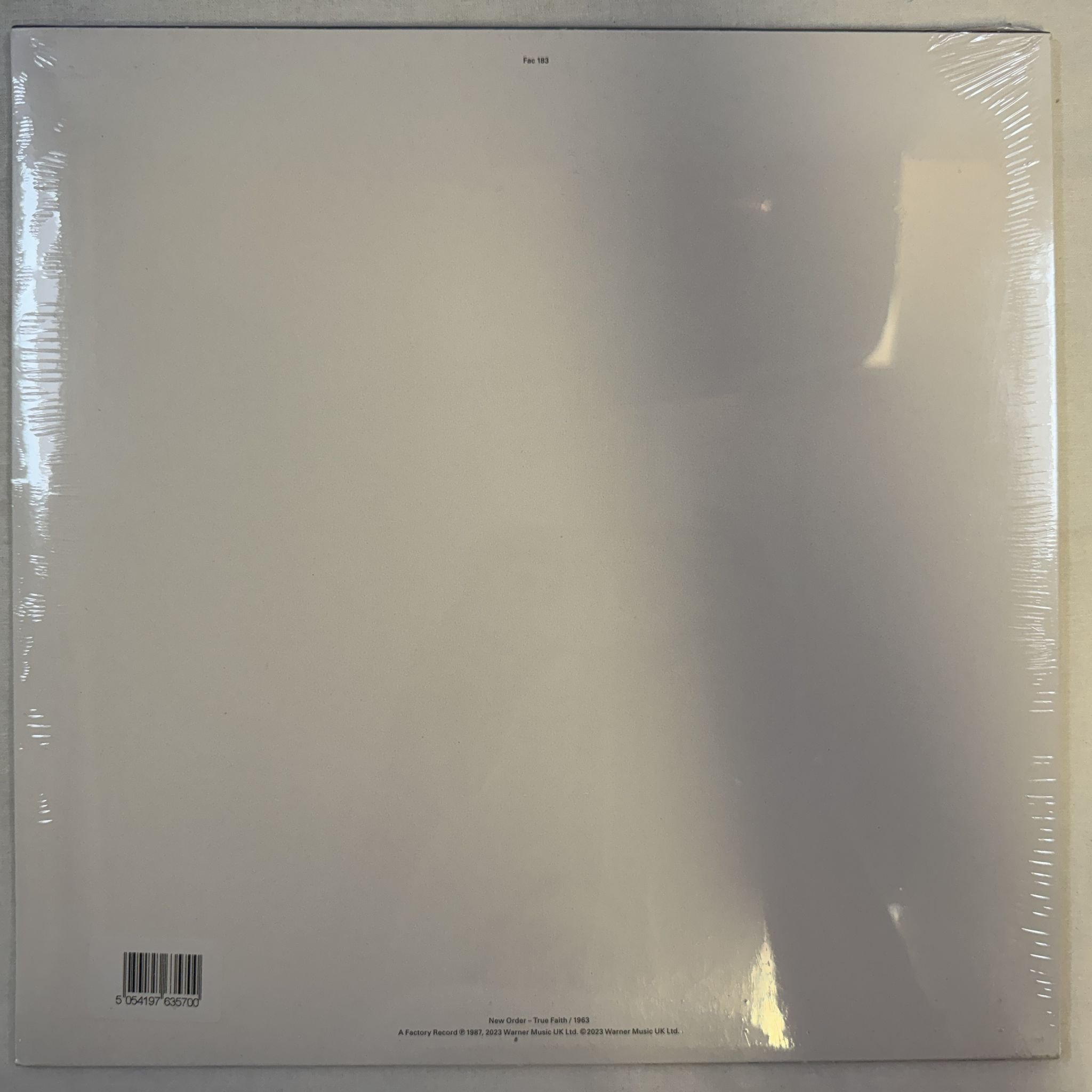 Omslagsbild för skivan NEW ORDER true faith/1963 LP -2023 Fac 183