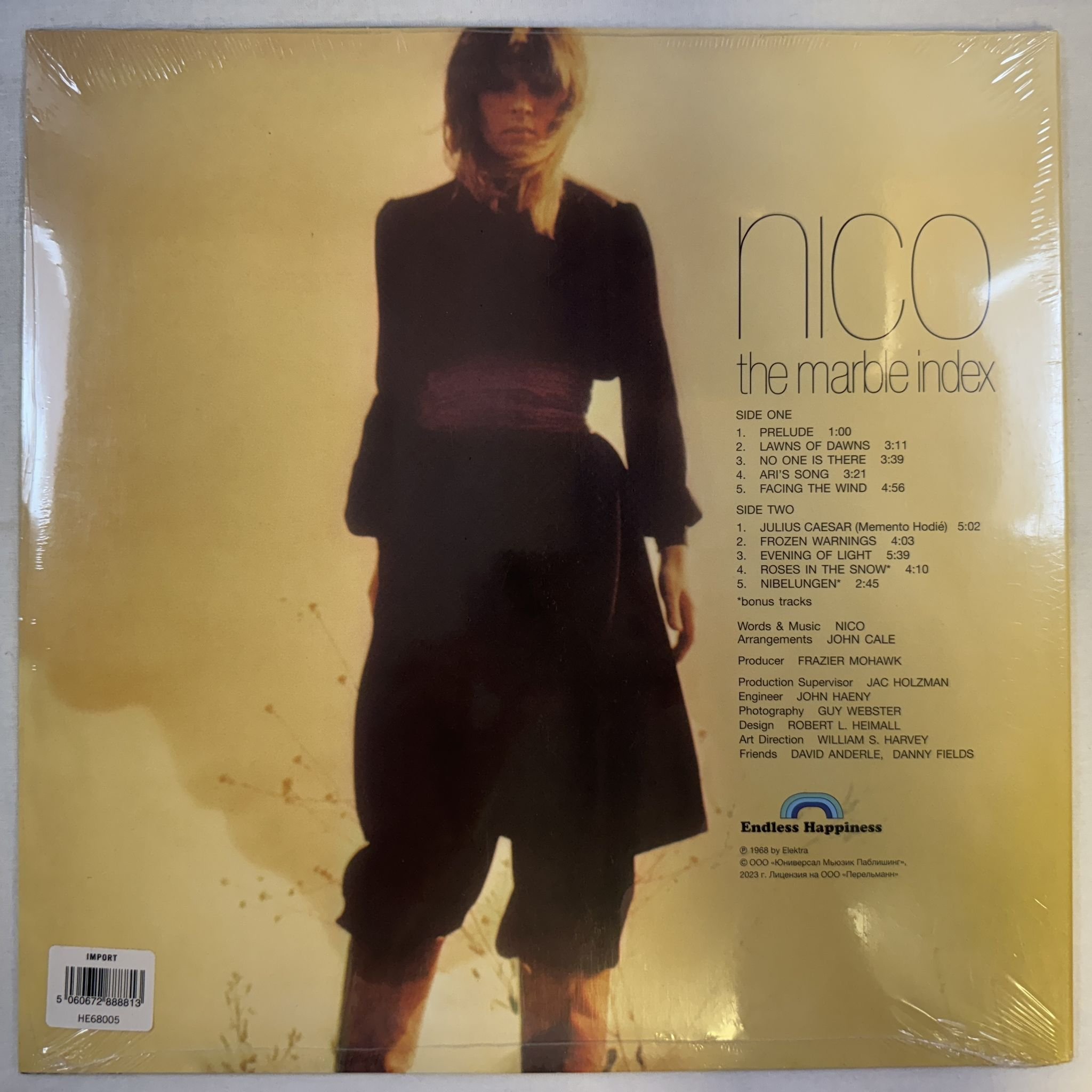 Omslagsbild för skivan NICO the marble index LP -2023 HE68005