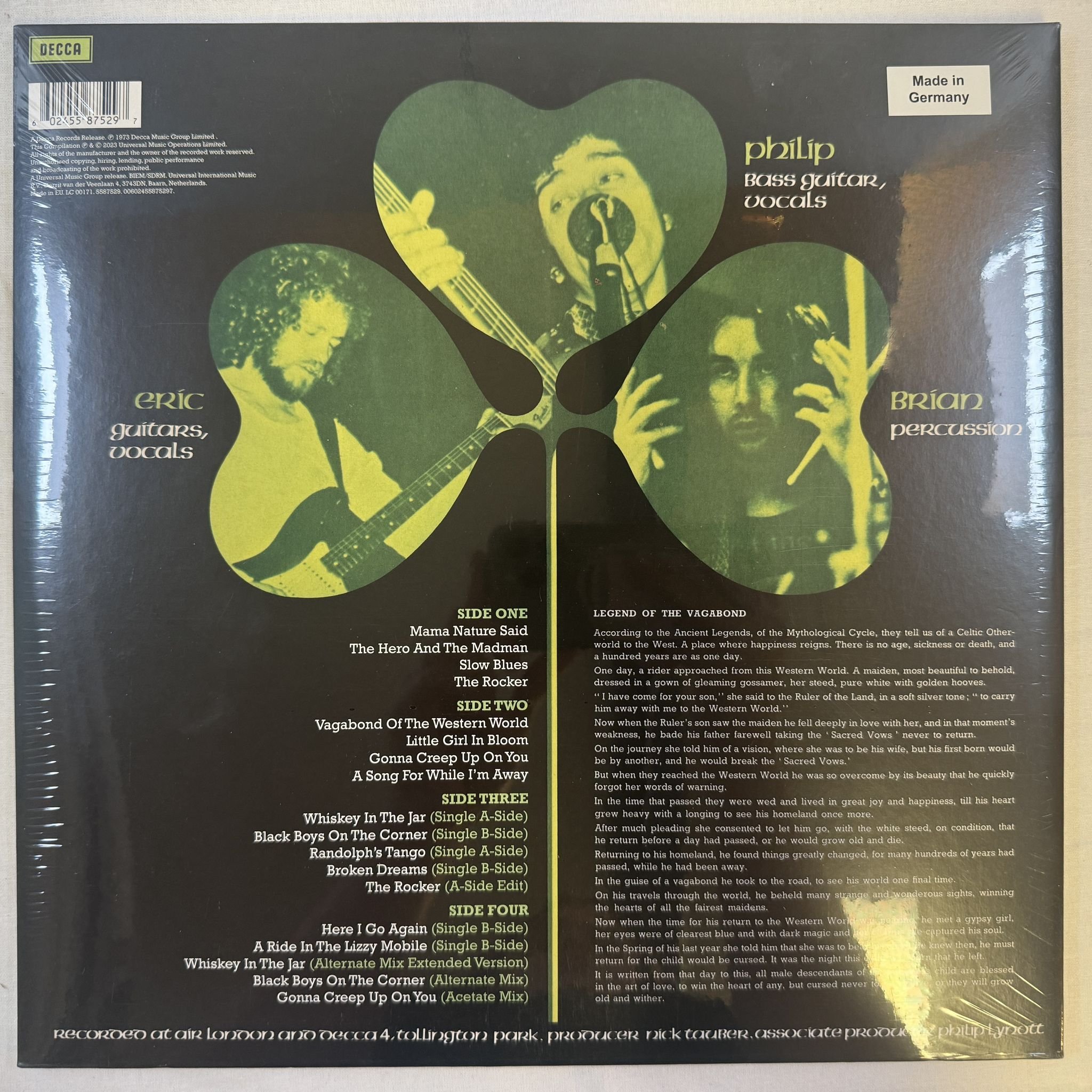 Omslagsbild för skivan THIN LIZZY vagabond of the western world LP -2023 Decca – 00602455875297