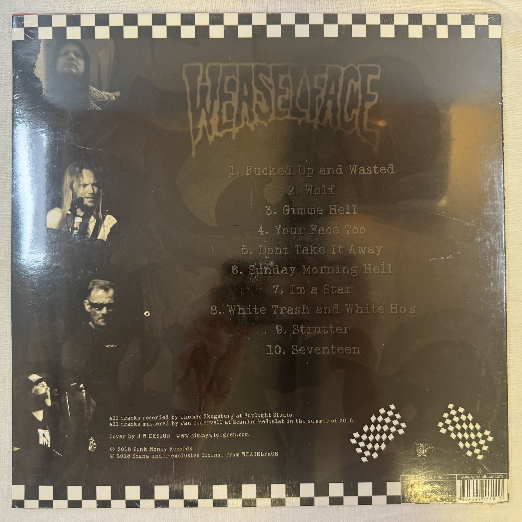 Omslagsbild för skivan WEASELFACE armed & misfit LP -2018 ROSACD 96