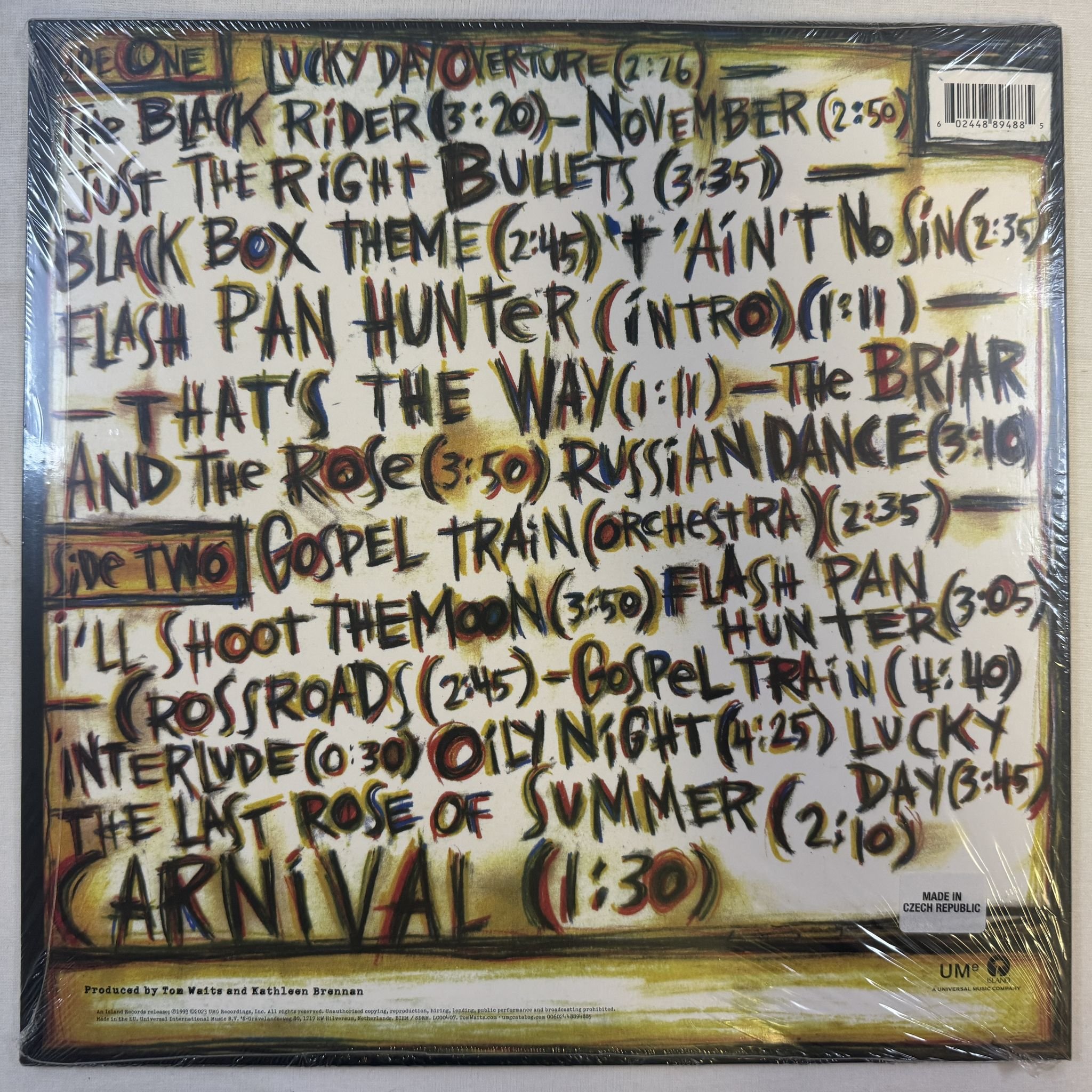 Omslagsbild för skivan TOM WAITS the black rider LP -2023 Island Records – 00602448894885