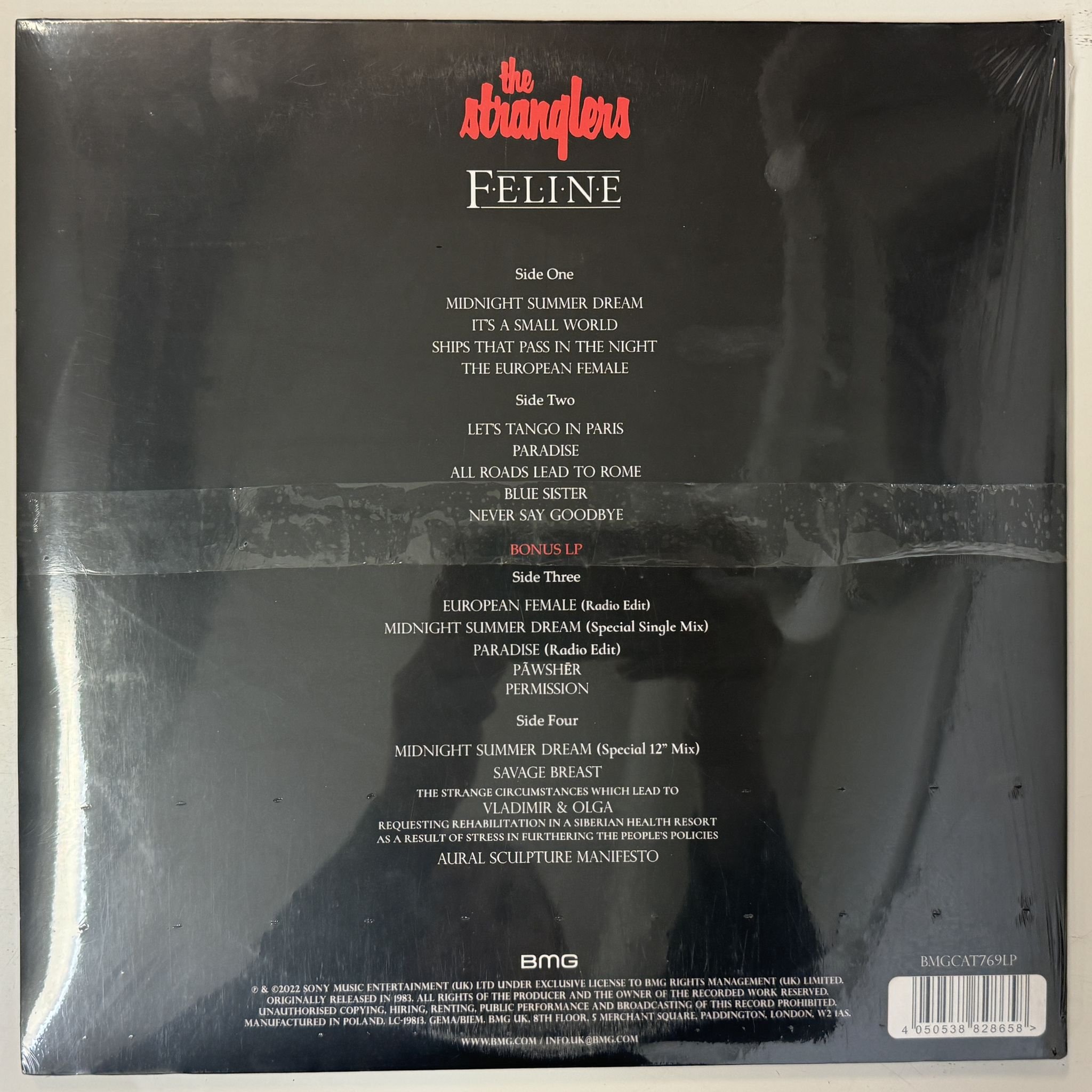 Omslagsbild för skivan THE STRANGLERS feline LP -2023 BMGCAT769LP