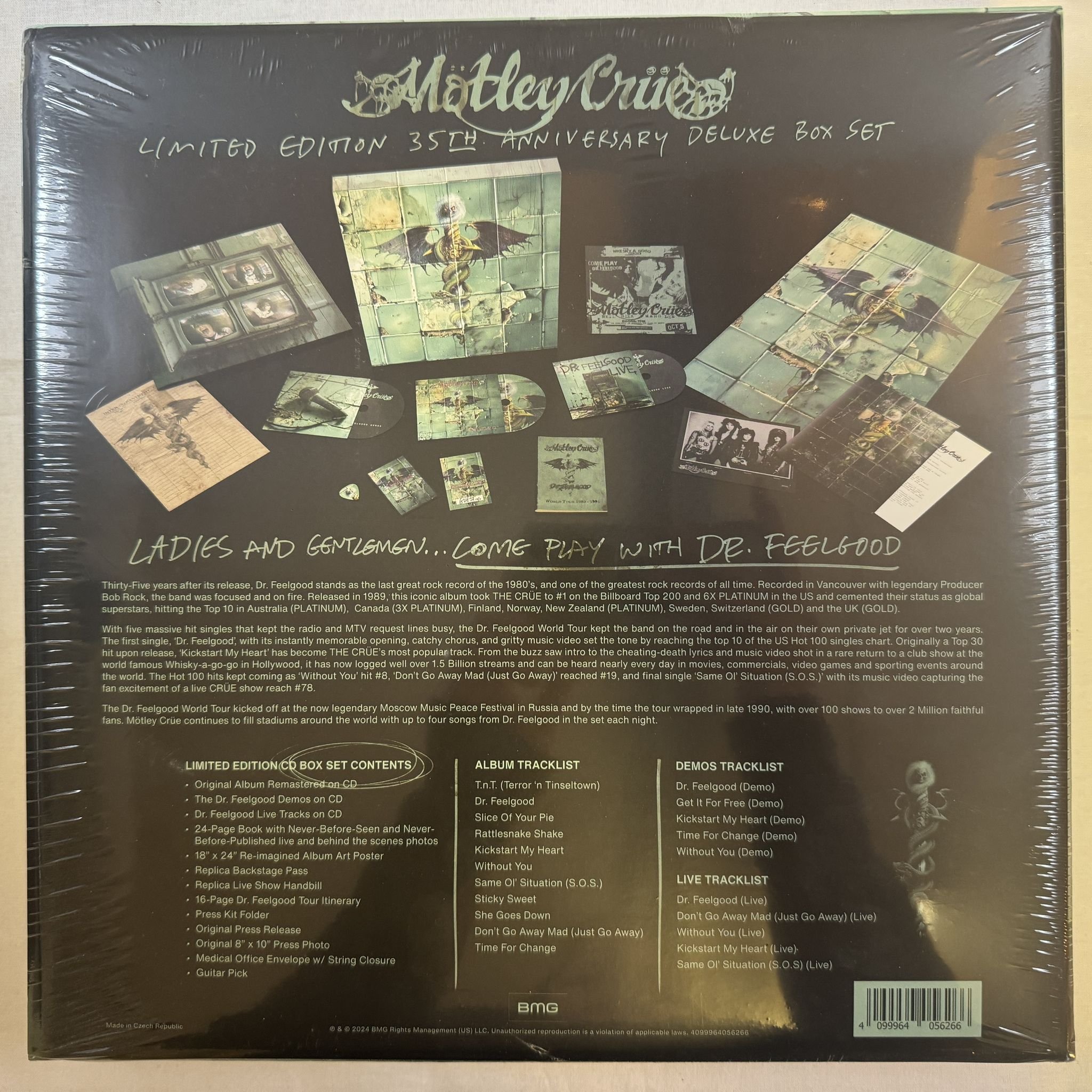 Omslagsbild för skivan MÖTLEY CRUE Dr. feelgood LP-BOX -2024 BMG – 4099964056266
