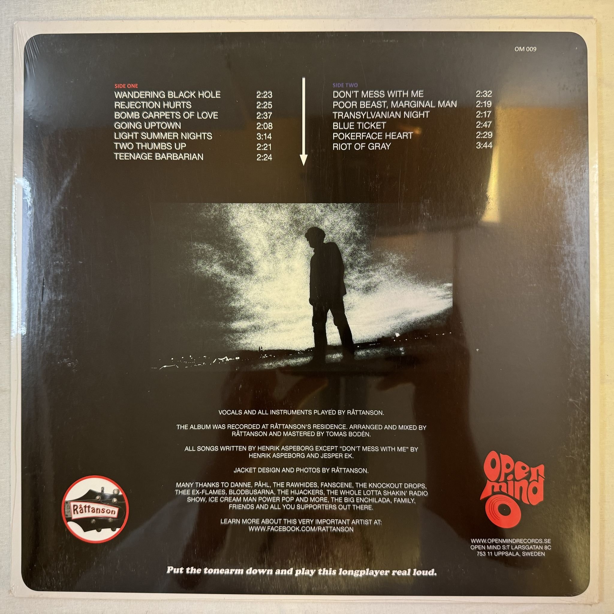 Omslagsbild för skivan RÅTTANSON full-scale shakeability LP -2017 Open Mind Records (3) – OM 009