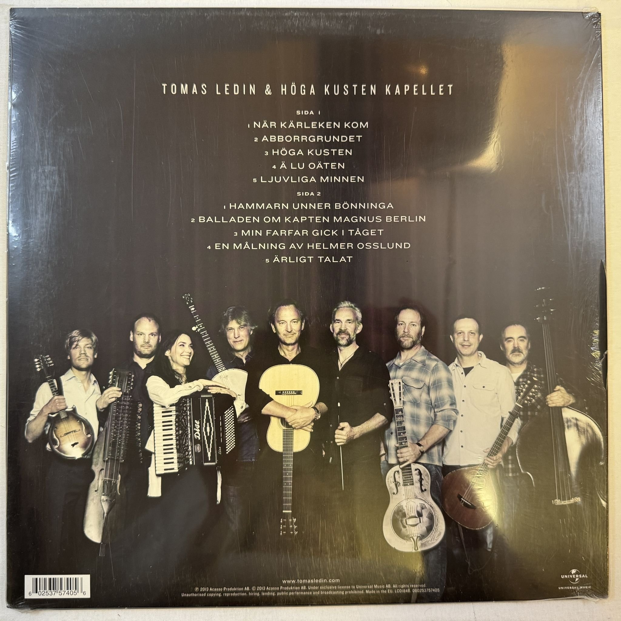 Omslagsbild för skivan TOMAS LEDIN höga kusten LP -2013 Universal Music – 060253757405