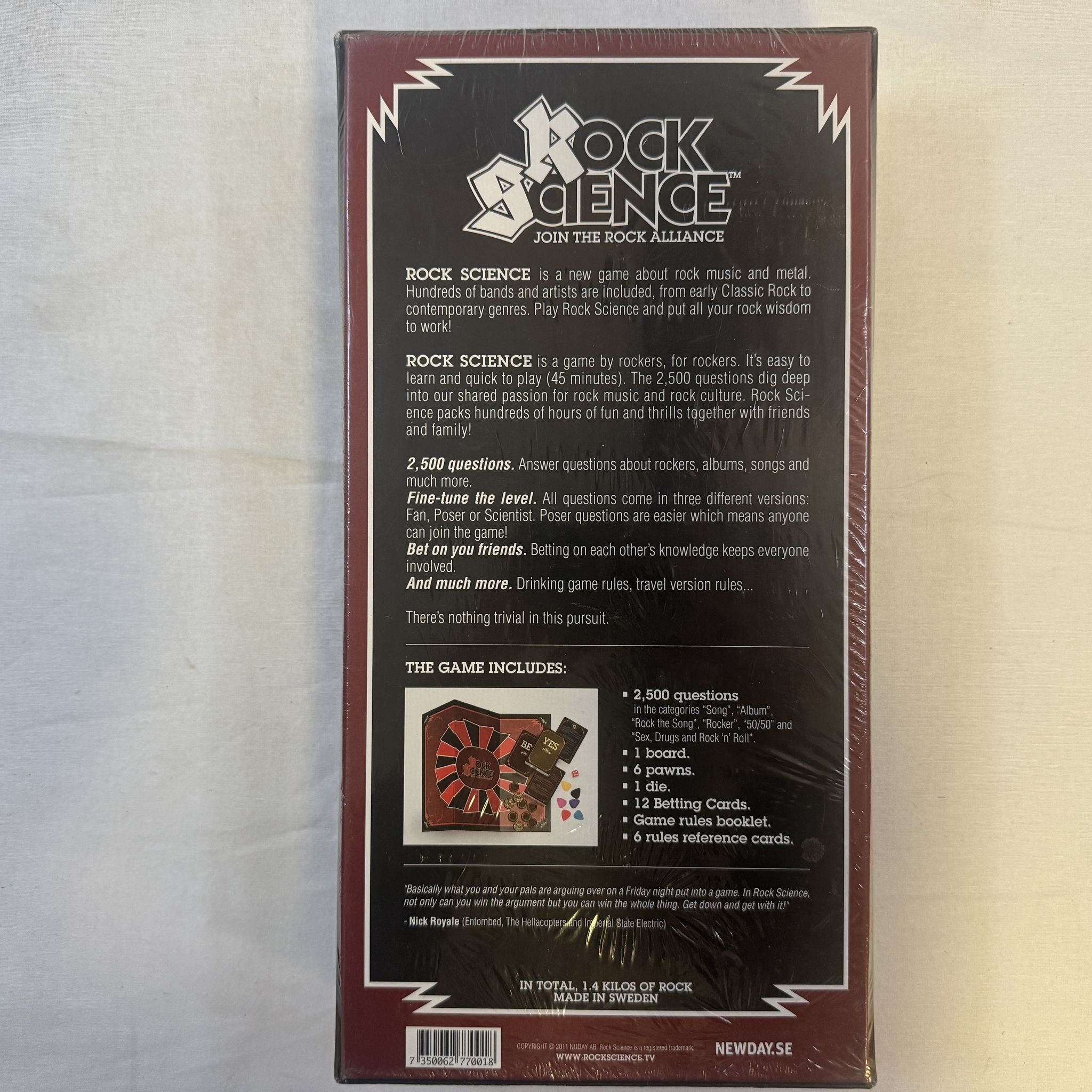 Omslagsbild för skivan ROCK SCIENCE rock game of the century 7350062770018