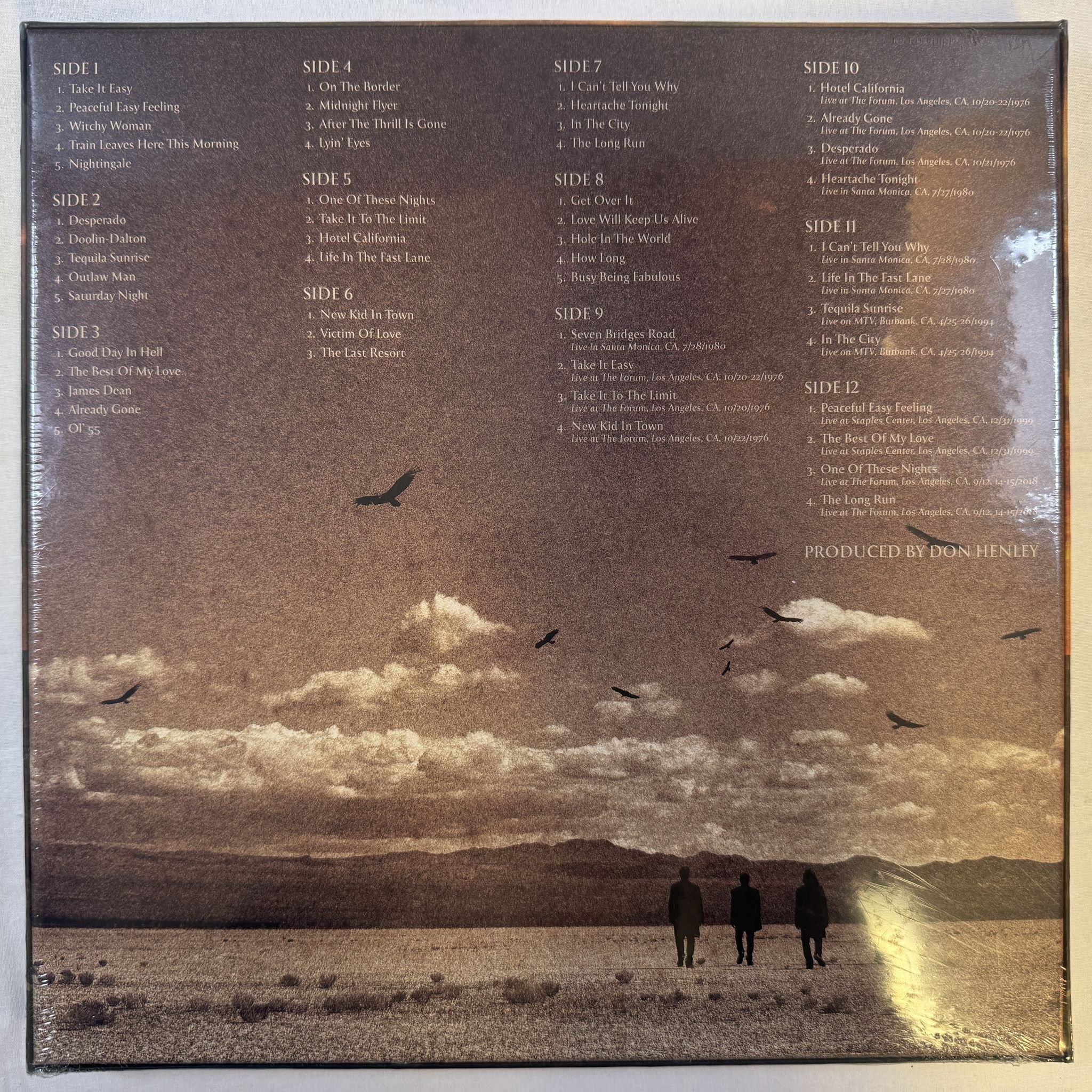 Omslagsbild för skivan EAGLES to the limit - the essential collection LP-BOX -2024 R1 725999