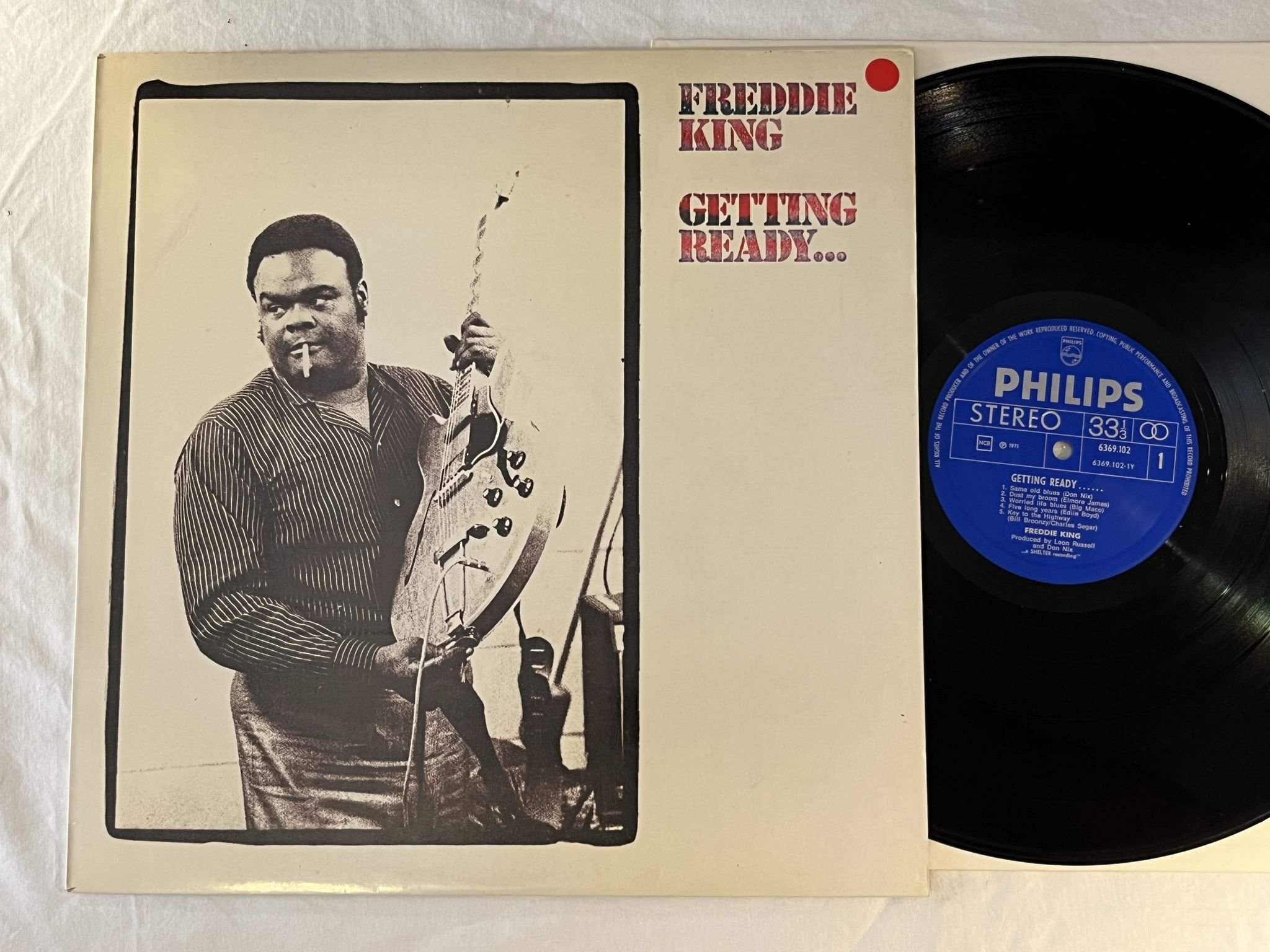 Omslagsbild för skivan FREDDIE KING getting ready LP -71 ncb PHILIPS 6369102