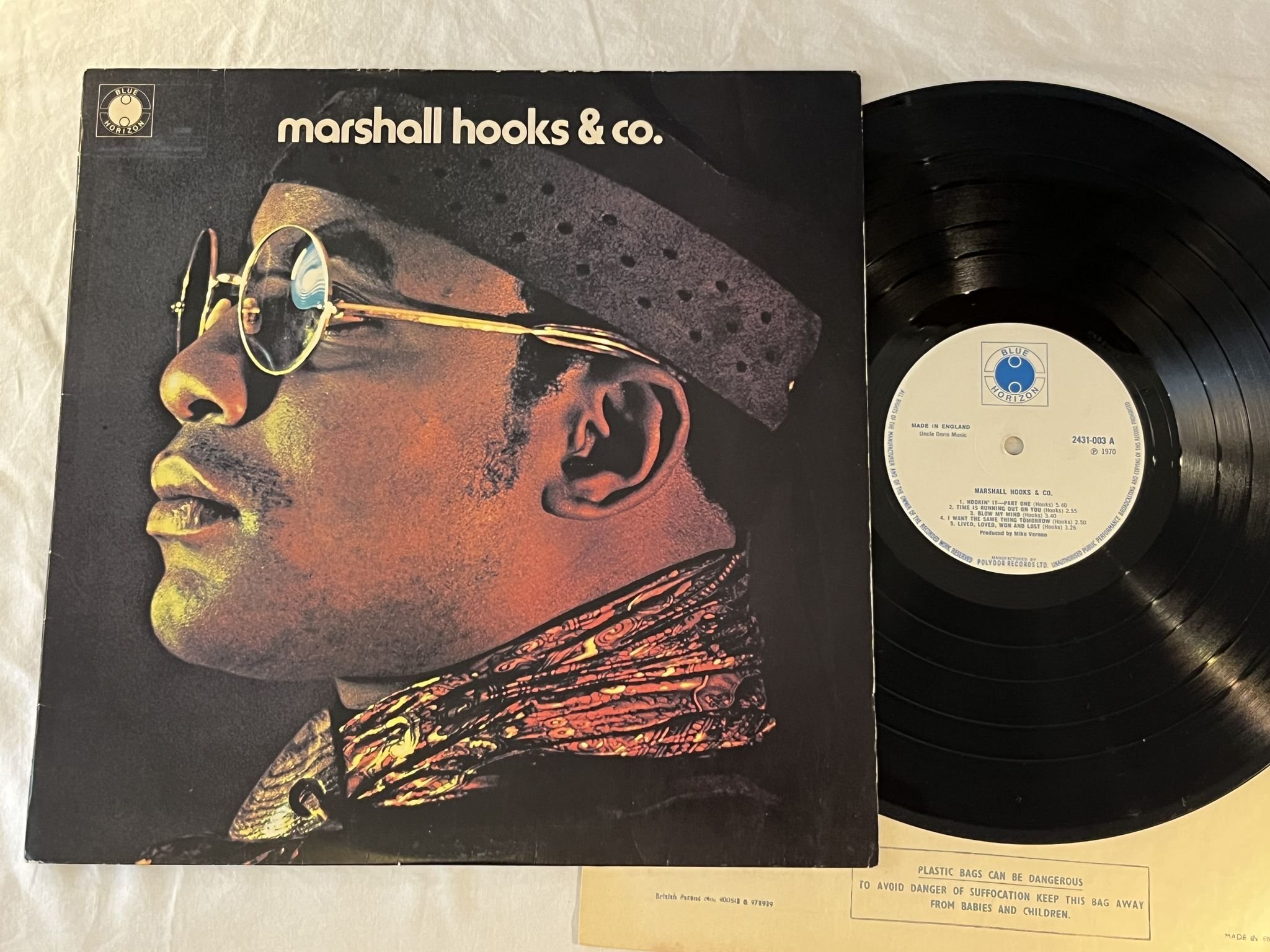 Omslagsbild för skivan MARSHALL HOOKS & CO s/t LP -70 UK BLUE HORIZON 2431-003