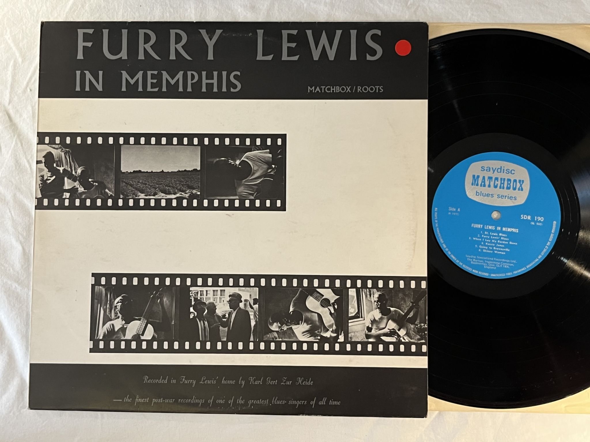 Omslagsbild för skivan FURRY LEWIS in Memphis LP -70 UK SAYDISC MATCHBOX SDR 190