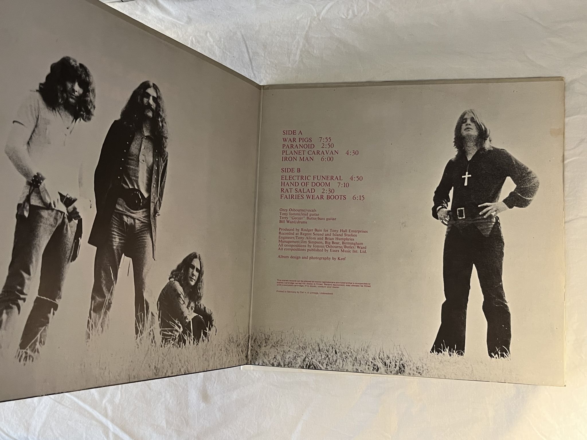 Omslagsbild för skivan BLACK SABBATH paranoid LP Ger VERTIGO swirl 6360 011