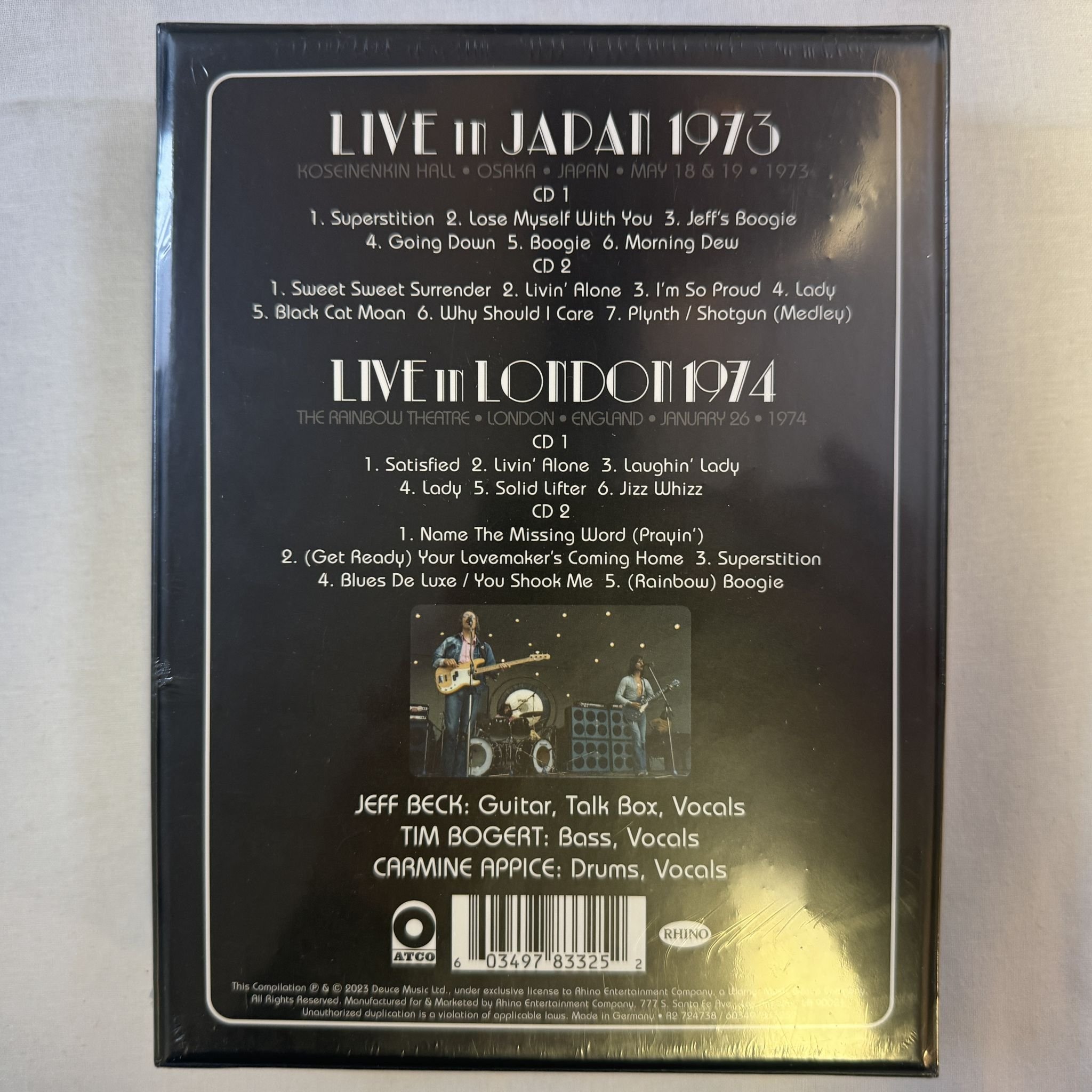 Omslagsbild för skivan BECK, BOGERT & APPICE live in Japan 1973 & London 1974 LP -2023 R2 724738