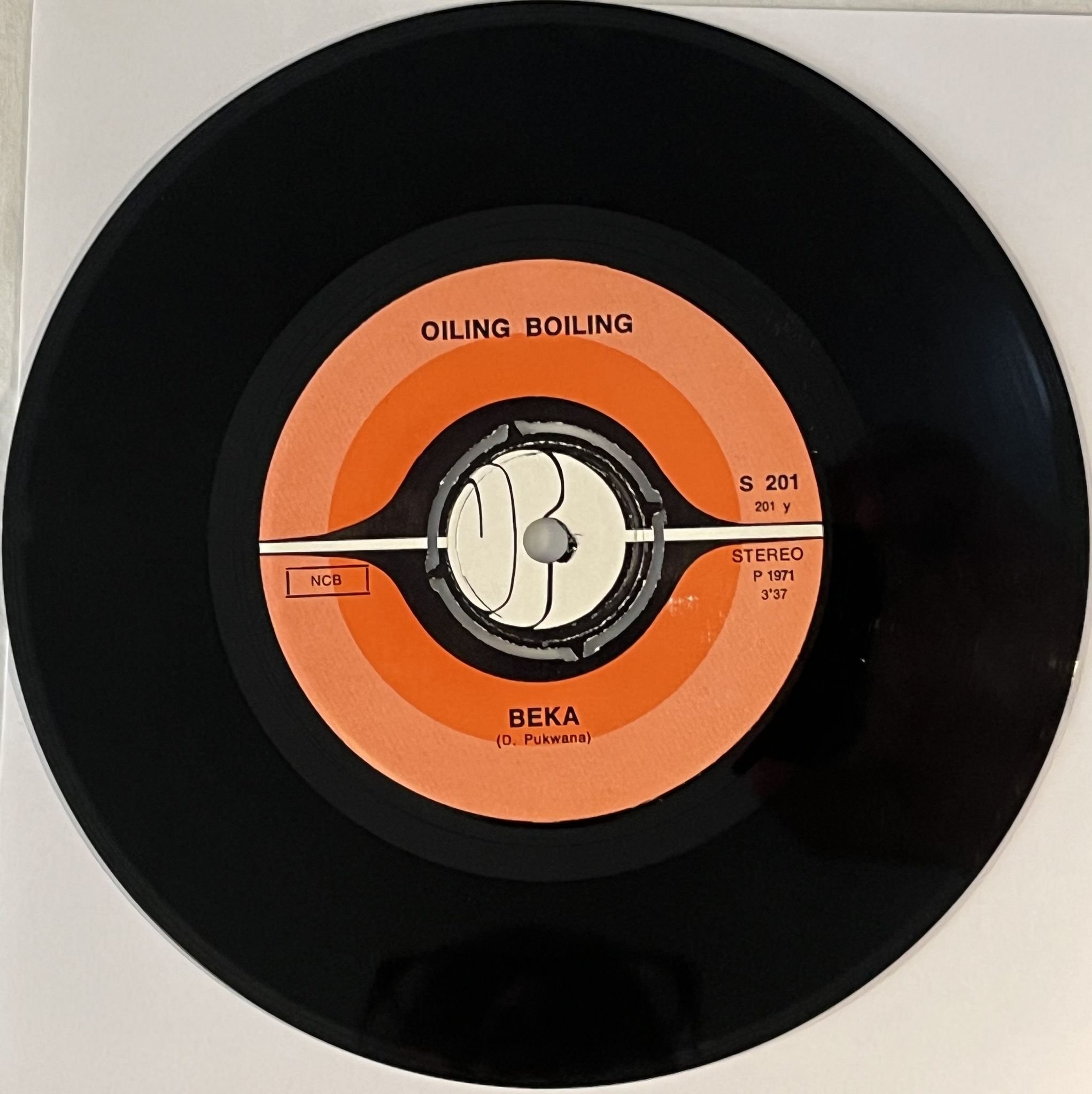 Omslagsbild för skivan OILING BOILING Polar Carnival / Beka 7" Finland UFO S 201 ** Jazz Funk **