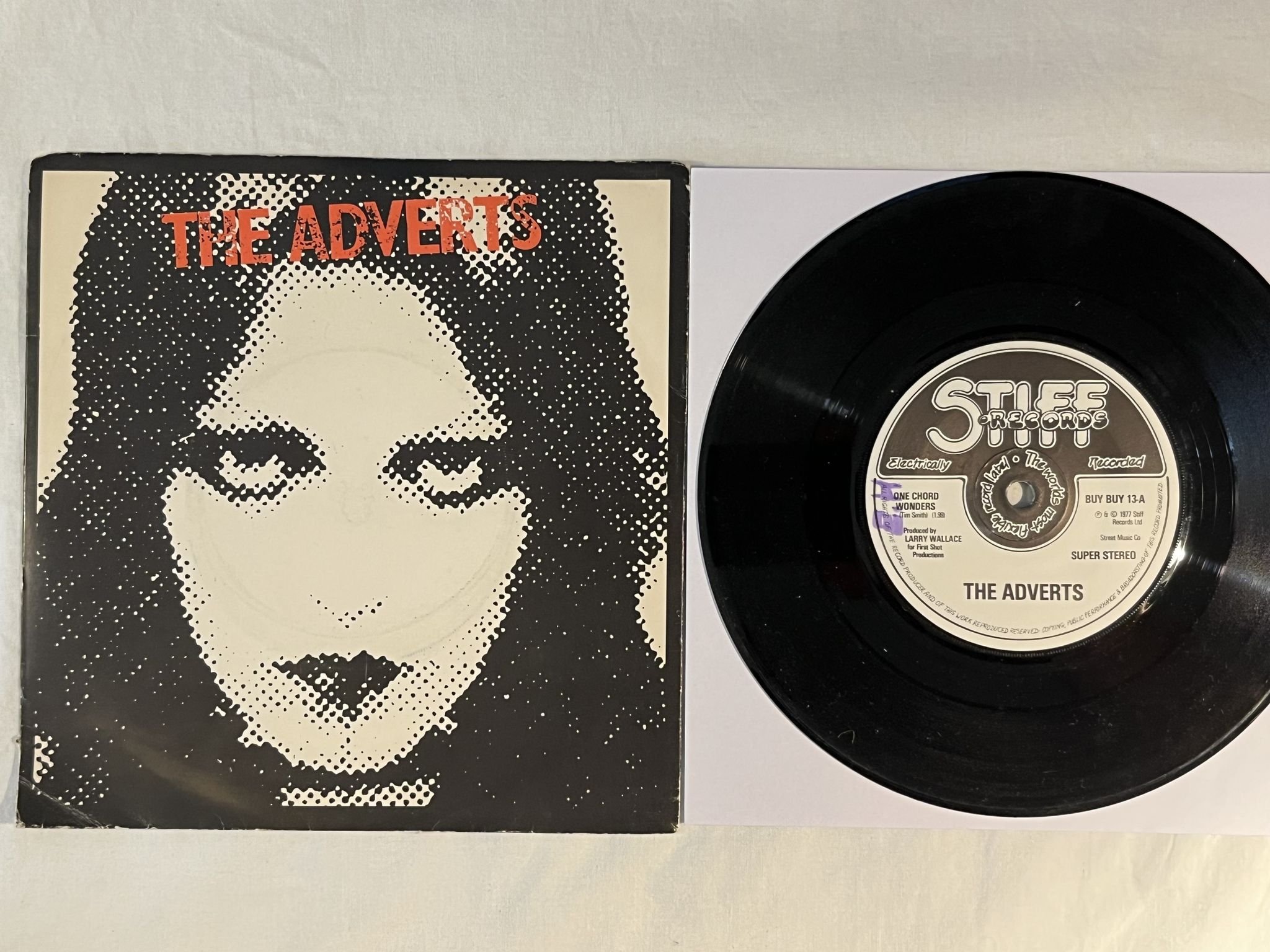 Omslagsbild för skivan THE ADVERTS one chord wonders 7" -77 UK STIFF buy 13