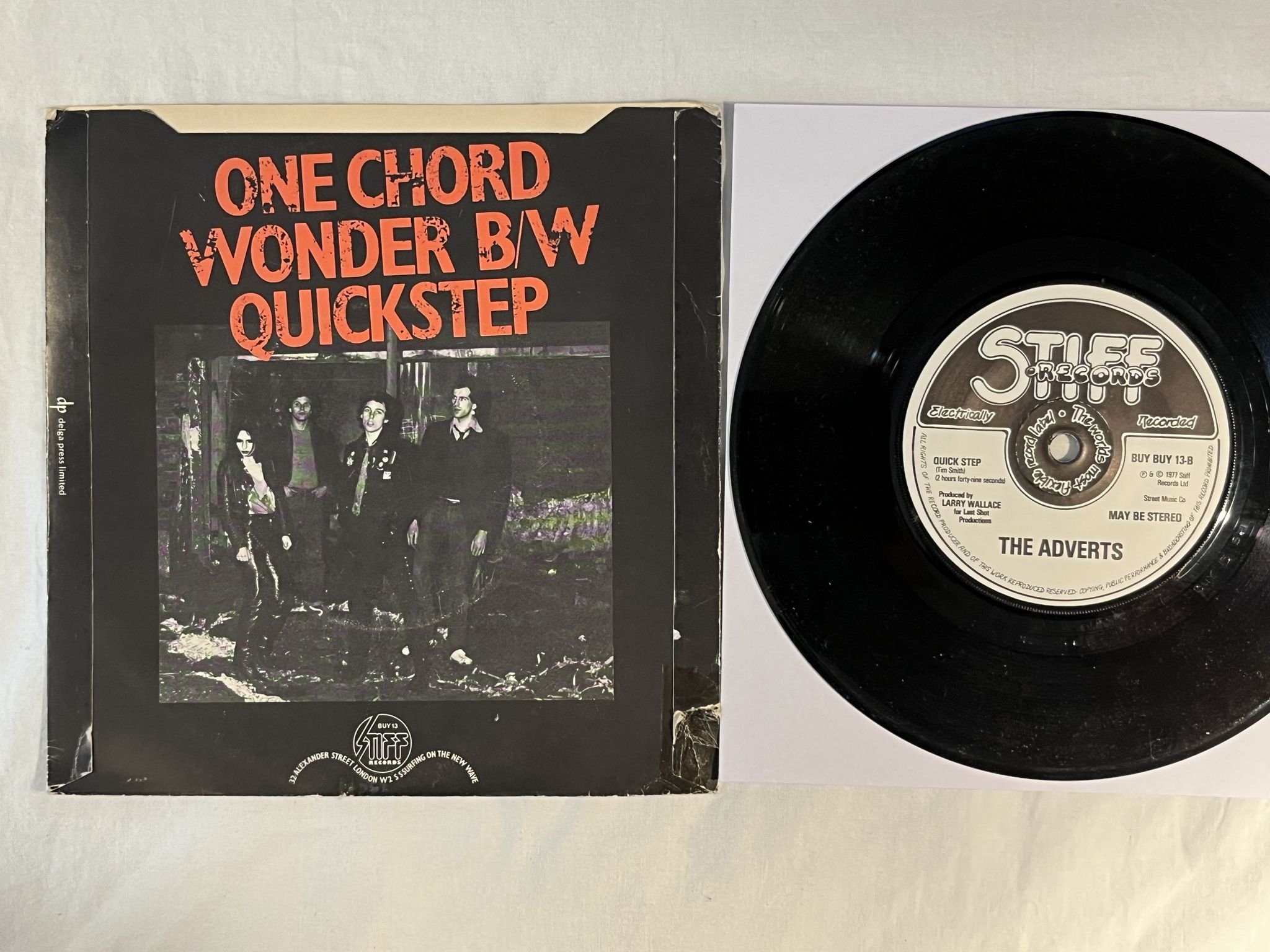 Omslagsbild för skivan THE ADVERTS one chord wonders 7" -77 UK STIFF buy 13