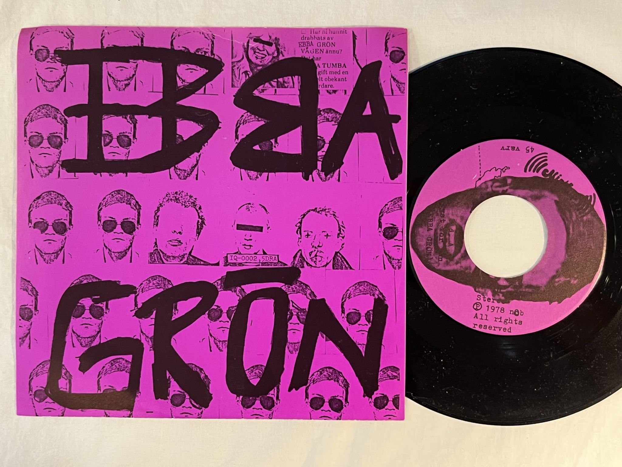 Omslagsbild för skivan EBBA GRÖN Prorock 7" -78 MISTLUR MLR-3s ** Big Centre Hole **