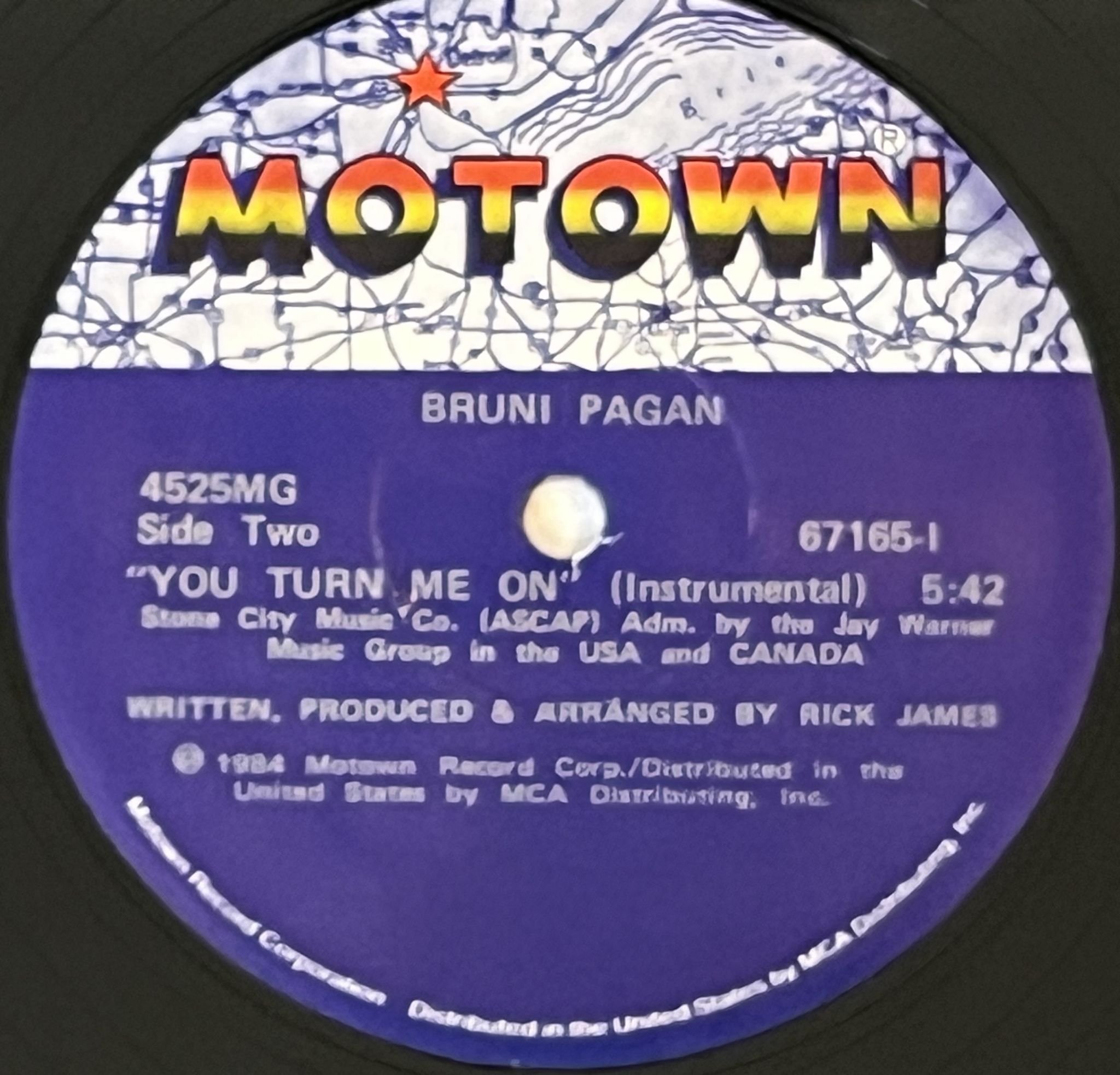 Omslagsbild för skivan BRUNI PAGAN you turn me on 12" -84 US MOTOWN 4525MG ** RARE BOOGIE / DISCO **