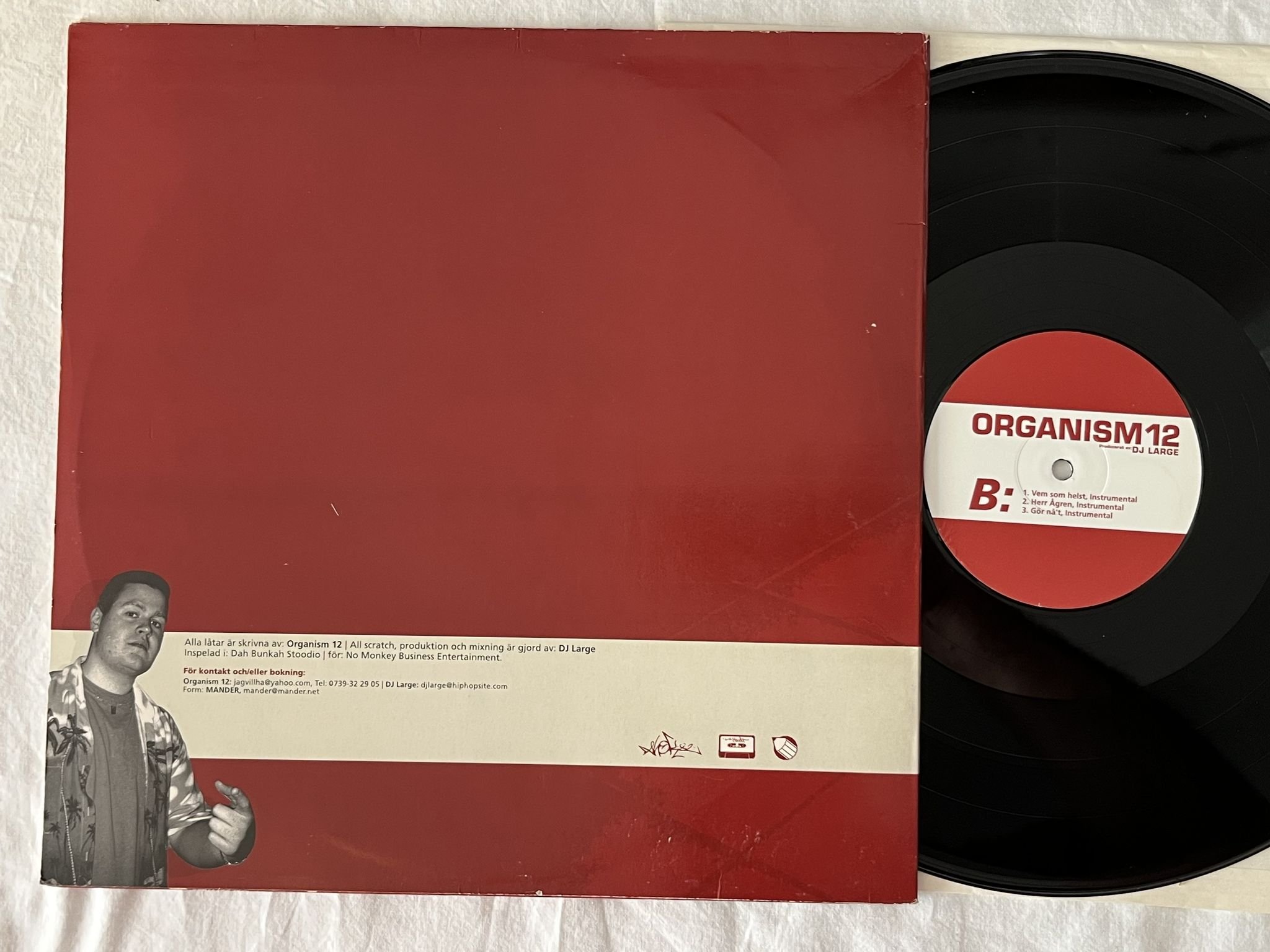 Omslagsbild för skivan ORGANISM 12 Vem Som Helst 12" Swe 2001 NO MONKEY BUSINESS ENTERTAINMENT