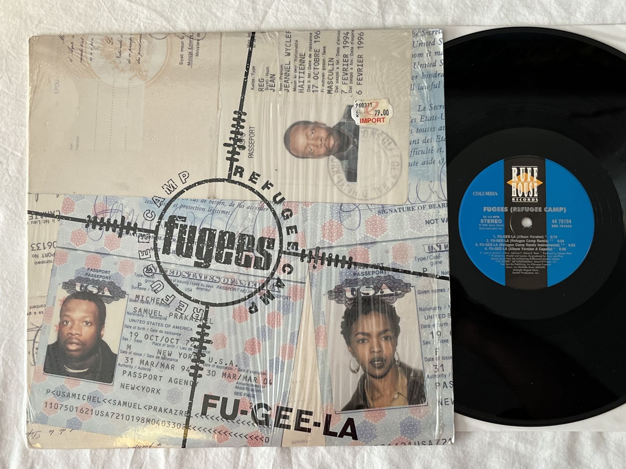 Omslagsbild för skivan FUGEES fu-gee-la 12" -95 US RUFF HOUSE 44 78194