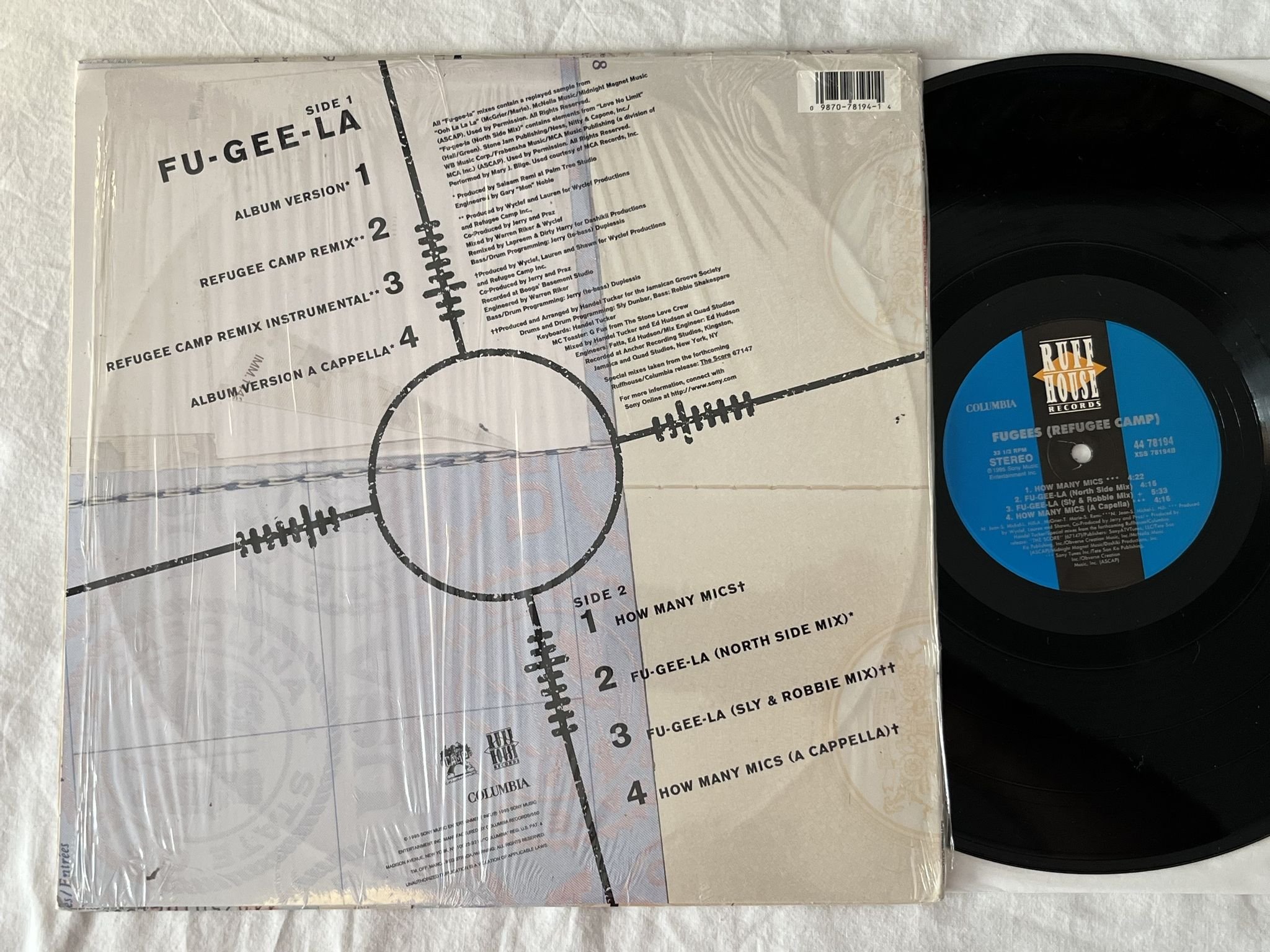 Omslagsbild för skivan FUGEES fu-gee-la 12" -95 US RUFF HOUSE 44 78194