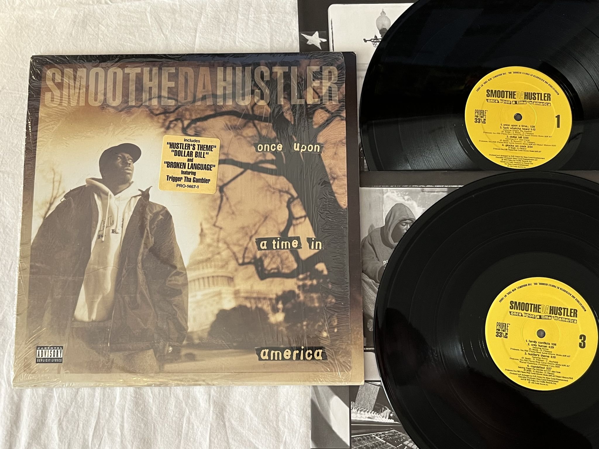Omslagsbild för skivan SMOOTHE DA HUSTLER Once Upon A Time In America 2xLP -96 US PROFILE PRO-1467-1
