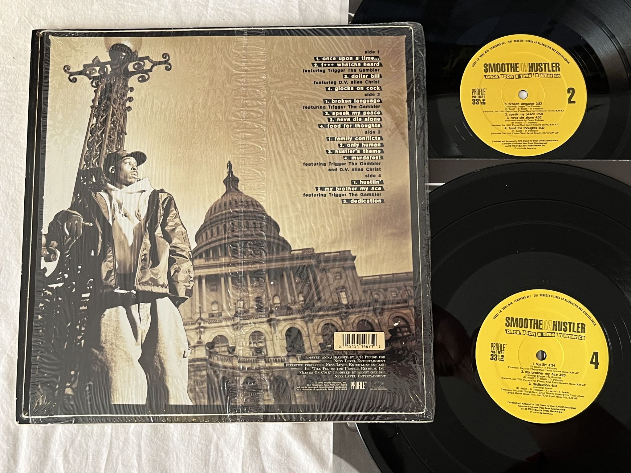 Omslagsbild för skivan SMOOTHE DA HUSTLER Once Upon A Time In America 2xLP -96 US PROFILE PRO-1467-1