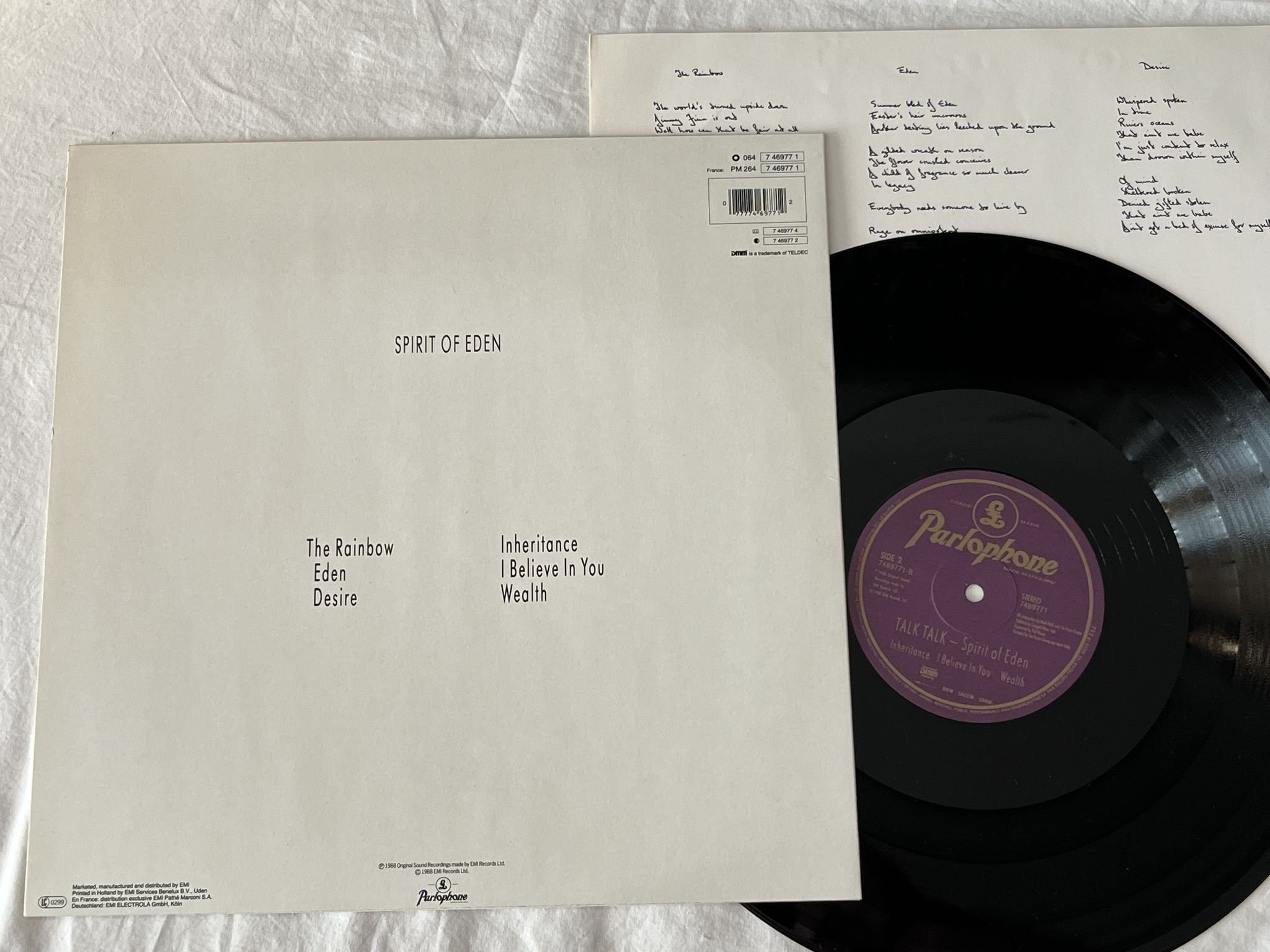 Omslagsbild för skivan TALK TALK spirit of eden LP -88 Ger DMM PARLOPHONE 064-746977 1