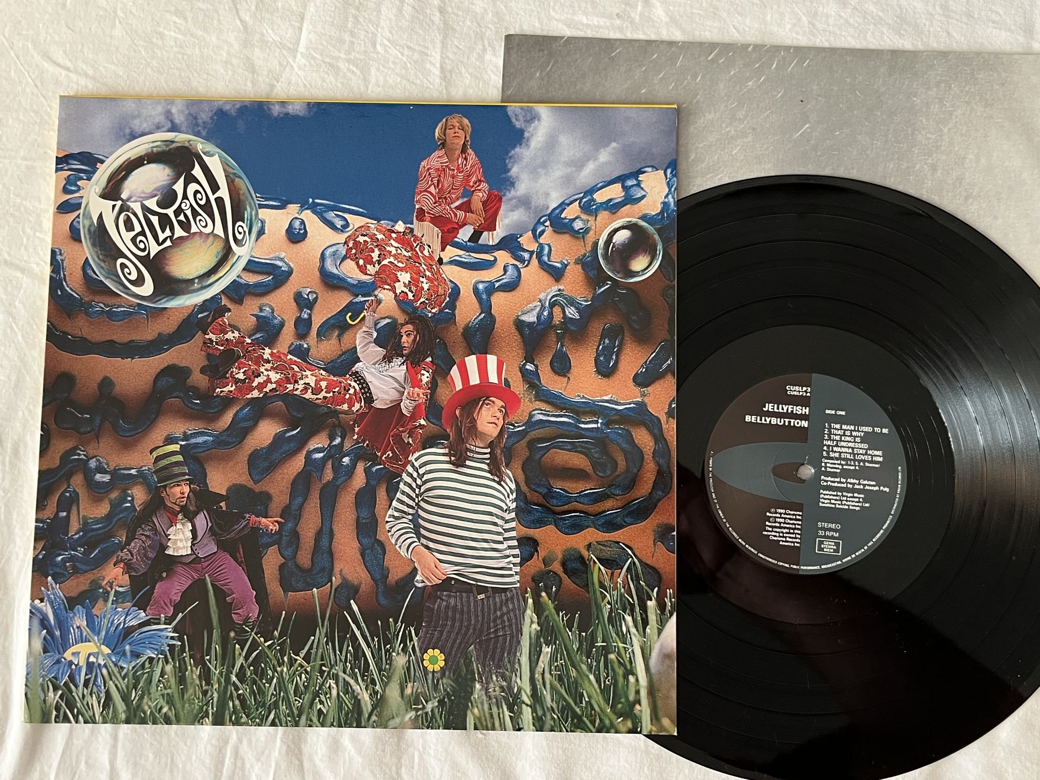 Omslagsbild för skivan JELLYFISH Bellybutton LP -91 charisma CUSLP3 *** CLASSIC ***