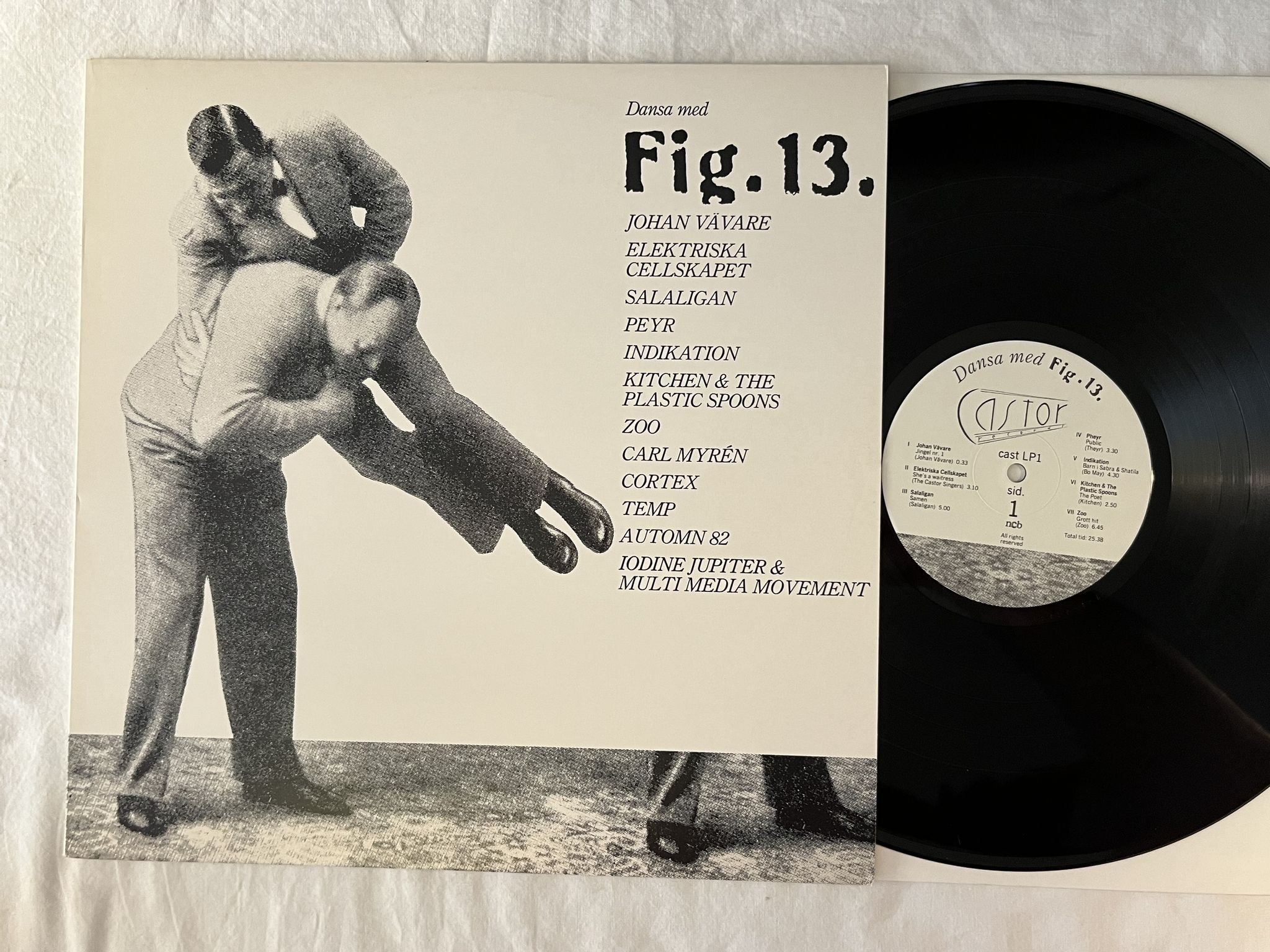 Omslagsbild för skivan V/A Dansa Med Fig.13 LP -83 Swe CASTOR RECORDS CAST LP 1 ** RARE **