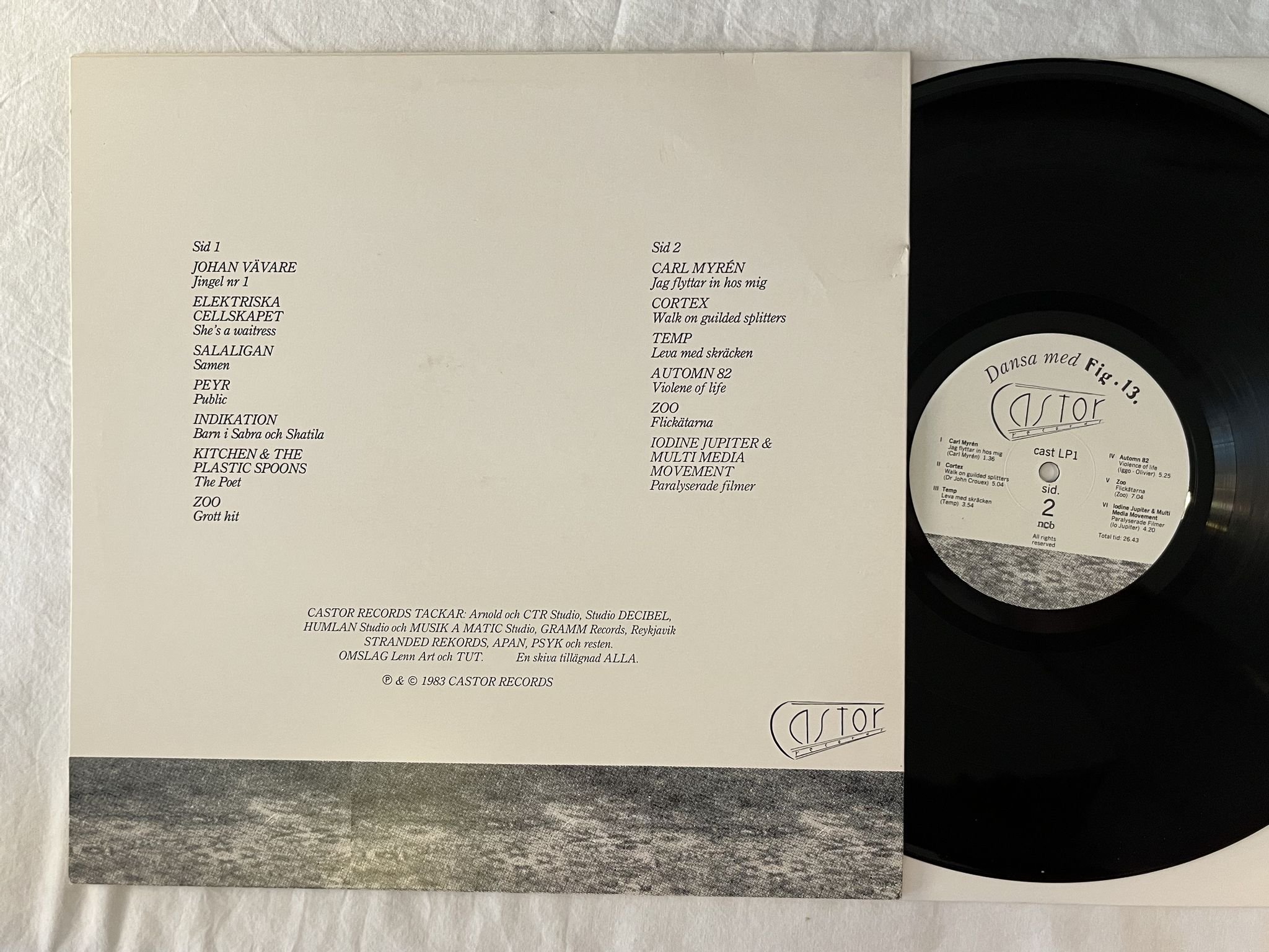 Omslagsbild för skivan V/A Dansa Med Fig.13 LP -83 Swe CASTOR RECORDS CAST LP 1 ** RARE **