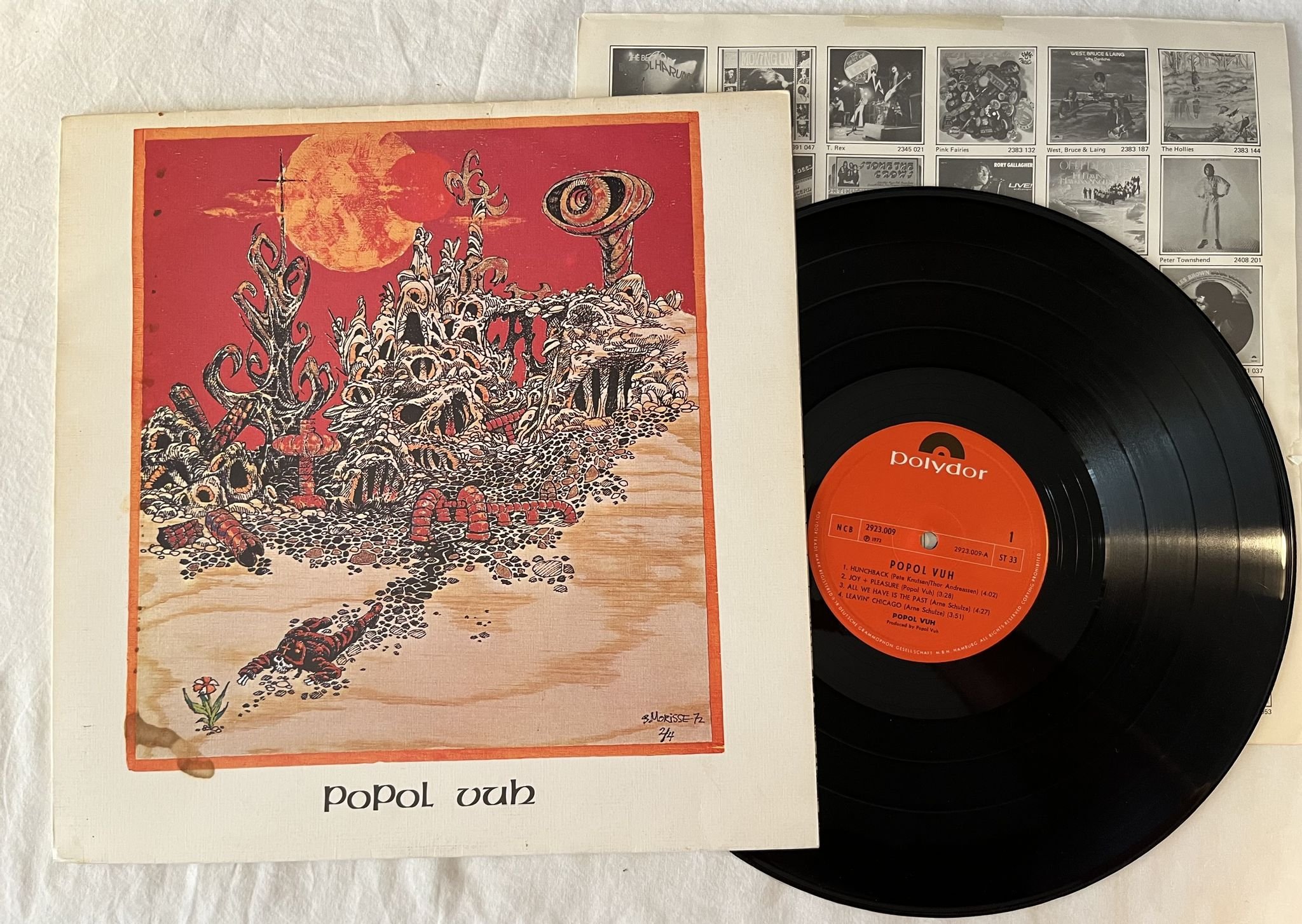 Omslagsbild för skivan POPOL VUH s/t LP -72 Norway POLYDOR 2923009 *** RARE PROG ***
