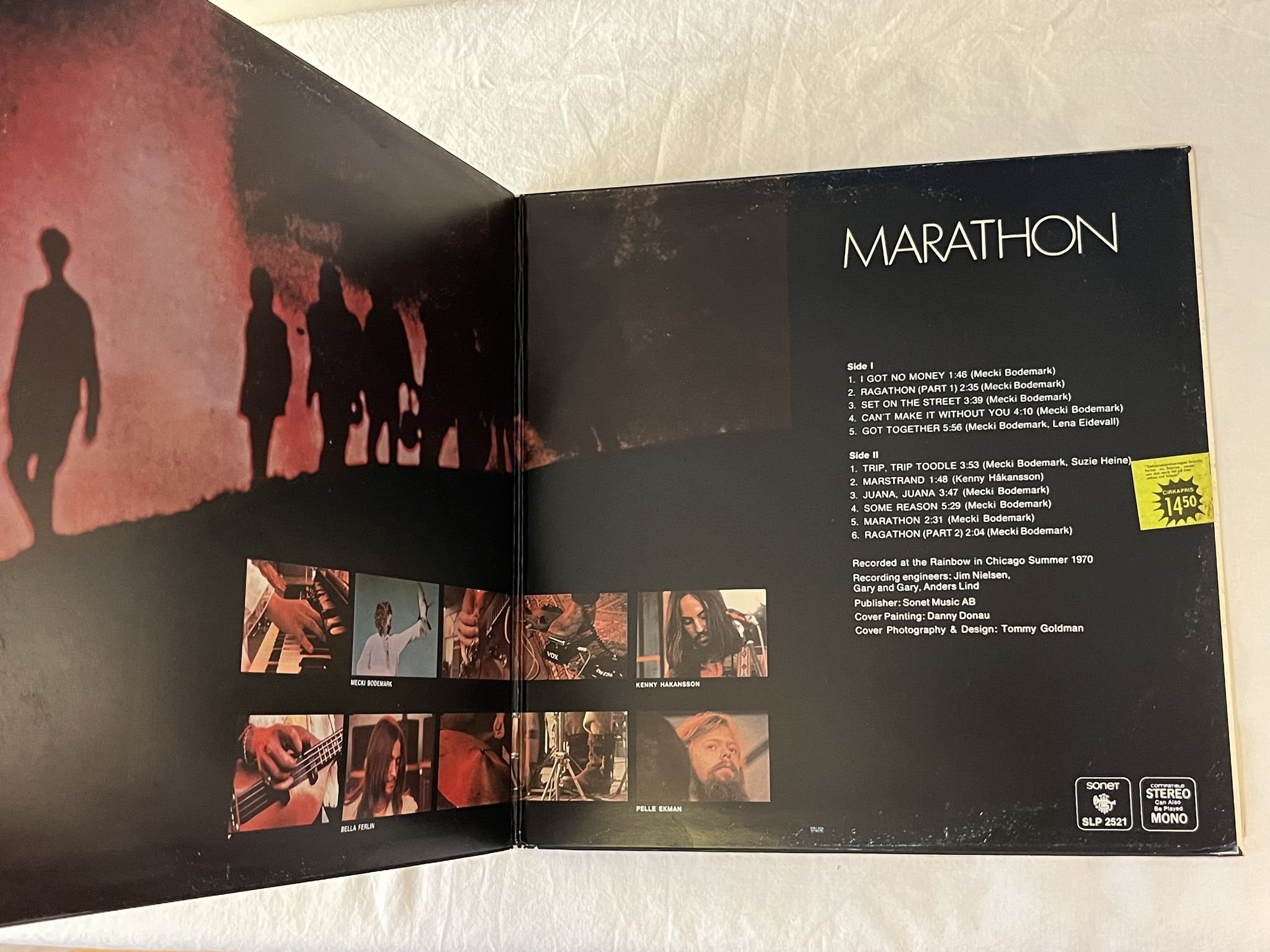 Omslagsbild för skivan MECKI MARK MEN marathon LP -71 Swe SONET SLP-2521 *** RARE PSYCH ***