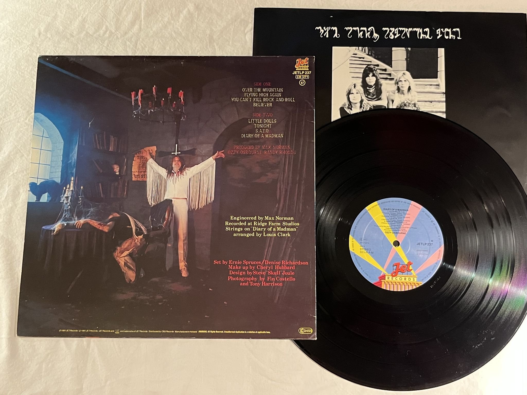 Omslagsbild för skivan OZZY OSBOURNE diary of a madman LP -81 Hol JETLP 237
