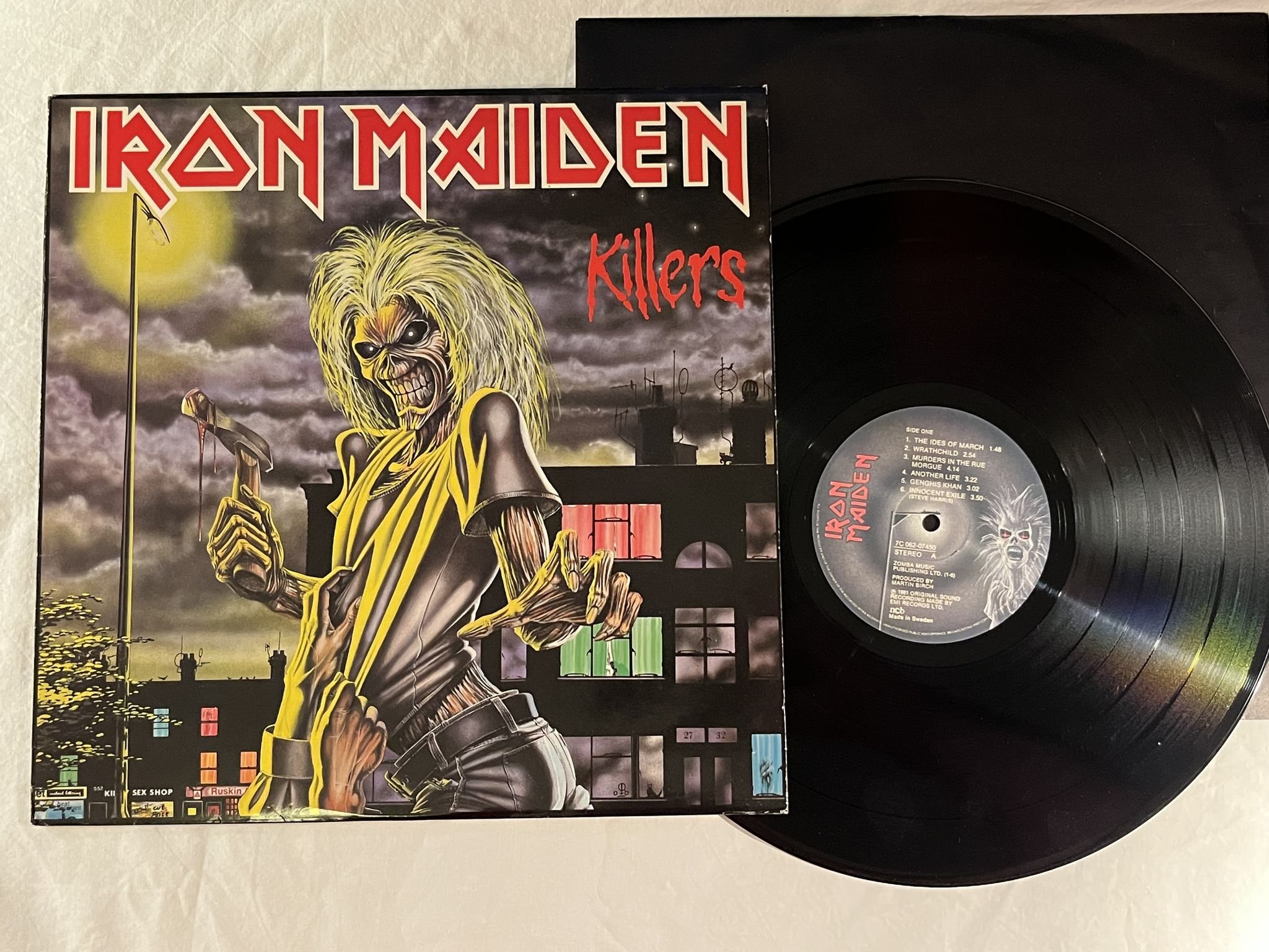 Omslagsbild för skivan IRON MAIDEN killers LP -81 ncb EMI 7C 062-07450
