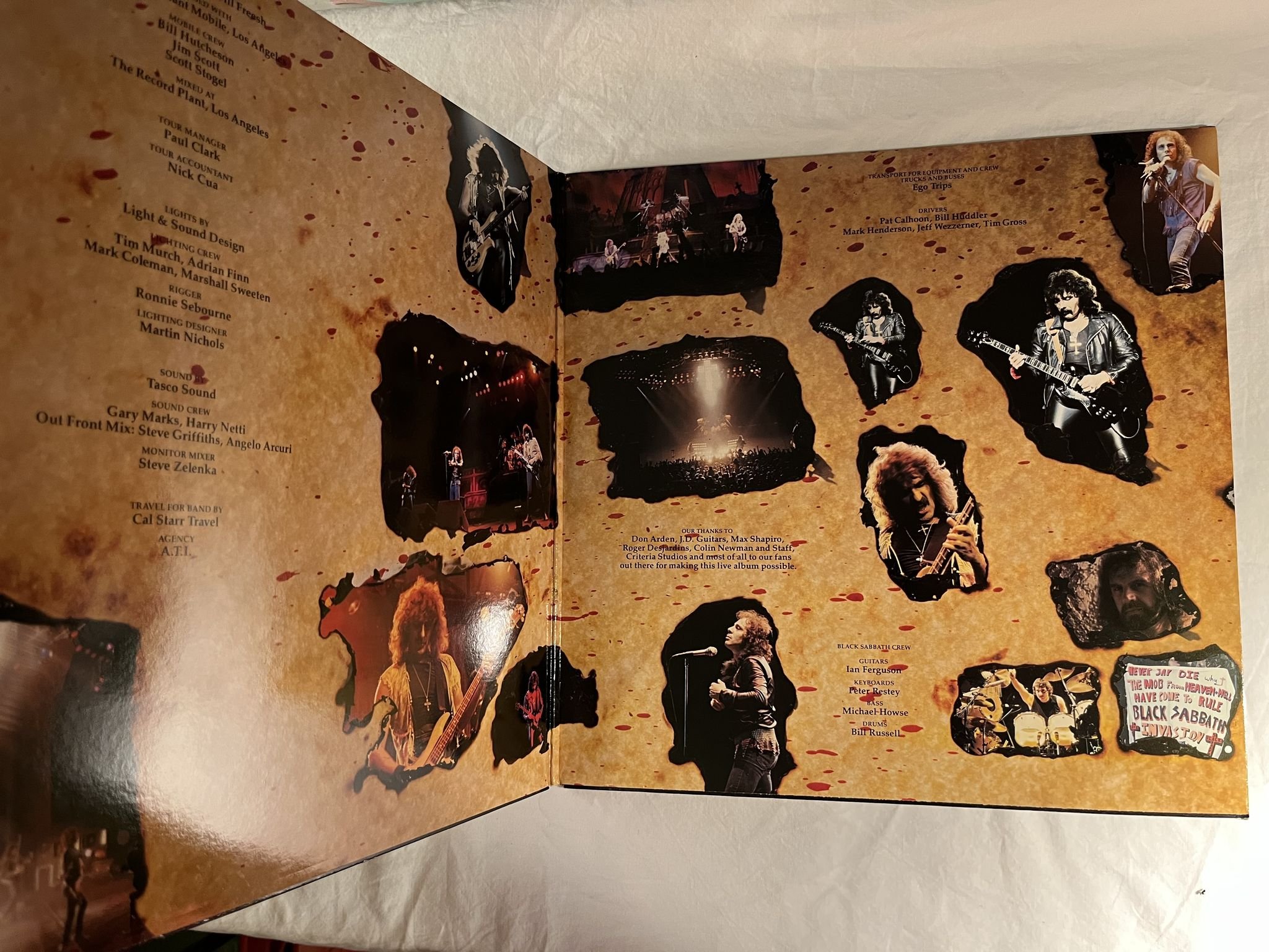 Omslagsbild för skivan BLACK SABBATH live evil 2xLP -83 Hol VERTIGO 6302202