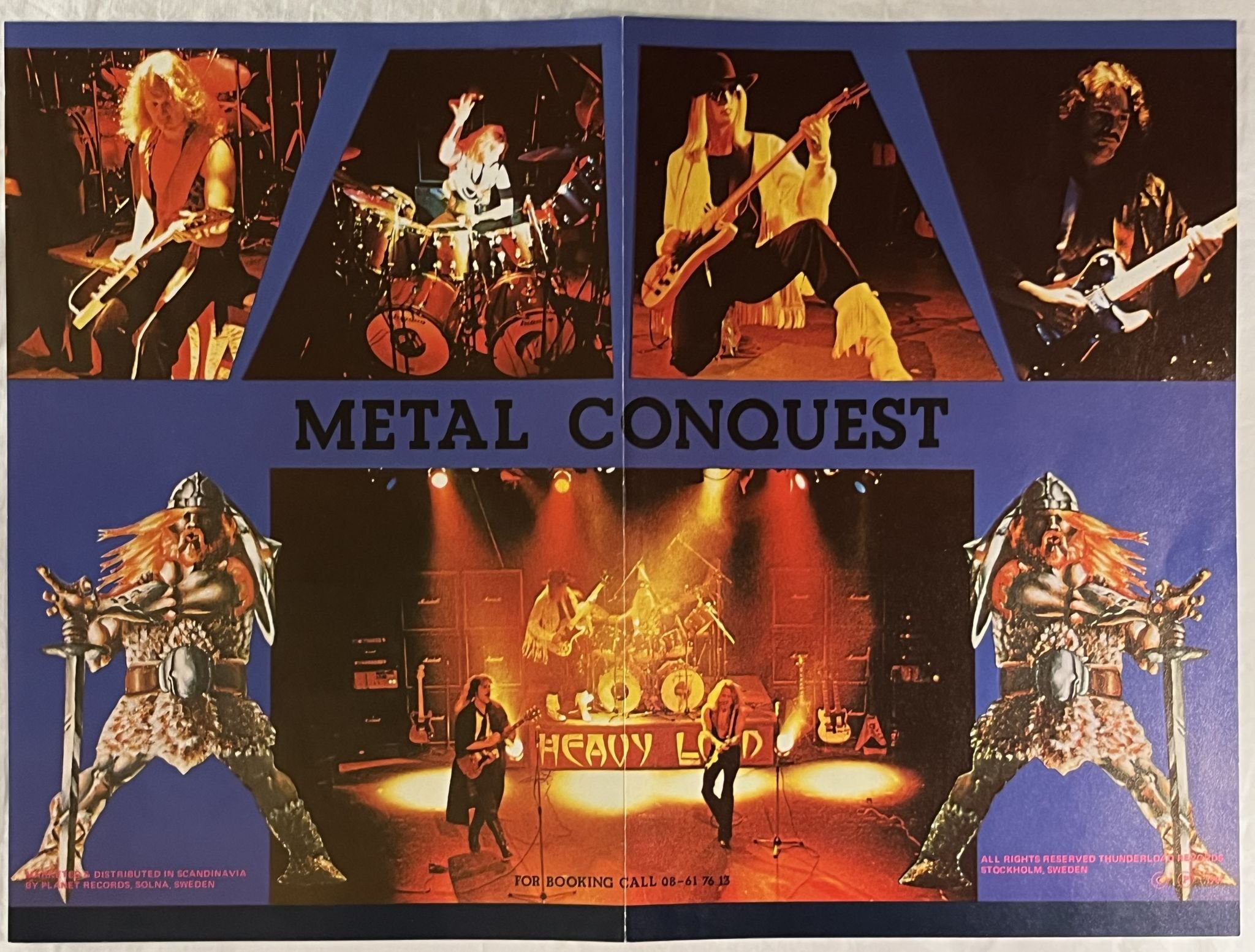 Omslagsbild för skivan HEAVY LOAD metal conquest 12"EP -81 Swe THUNDERLOAD TMP 811 *** POSTER ***
