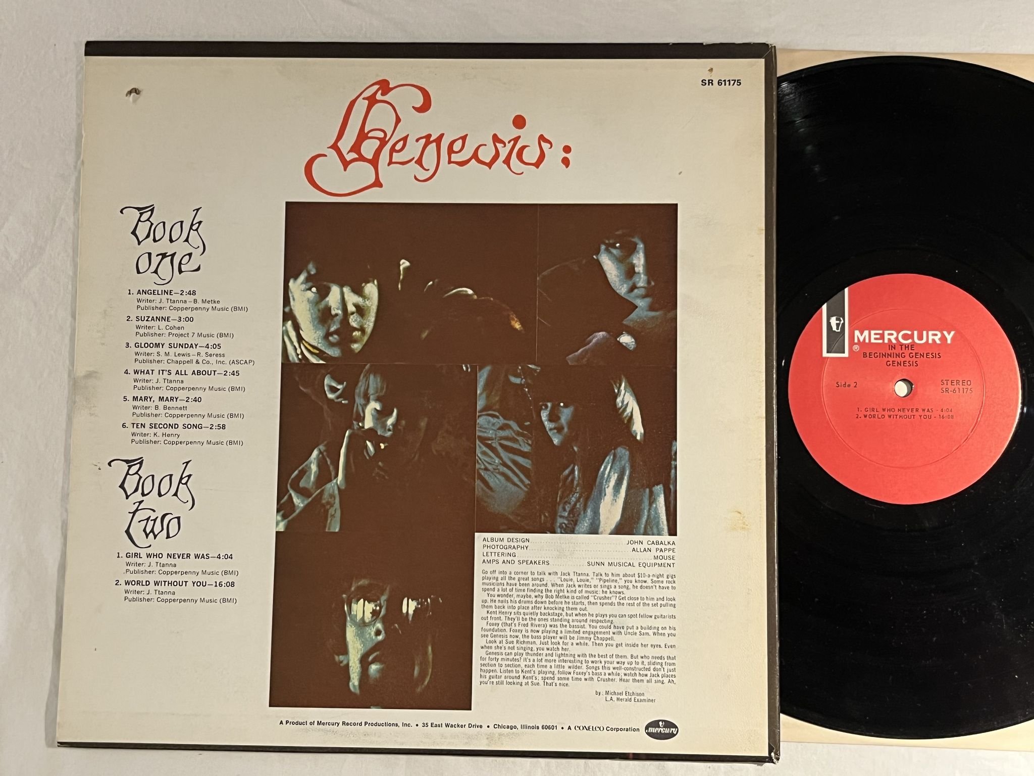 Omslagsbild för skivan GENESIS in the beginning Genesis LP -68 US MERCURY SR-61175